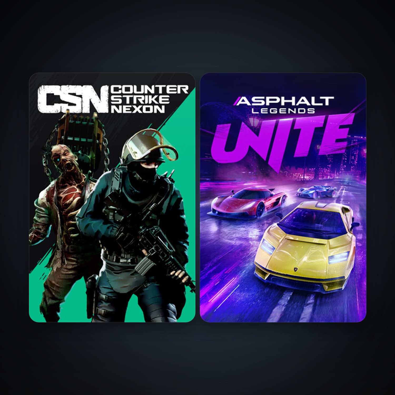 Counter-Strike Nexon: Studio + Asphalt Legends Unite, 2 games, clean — HabibiAccounts