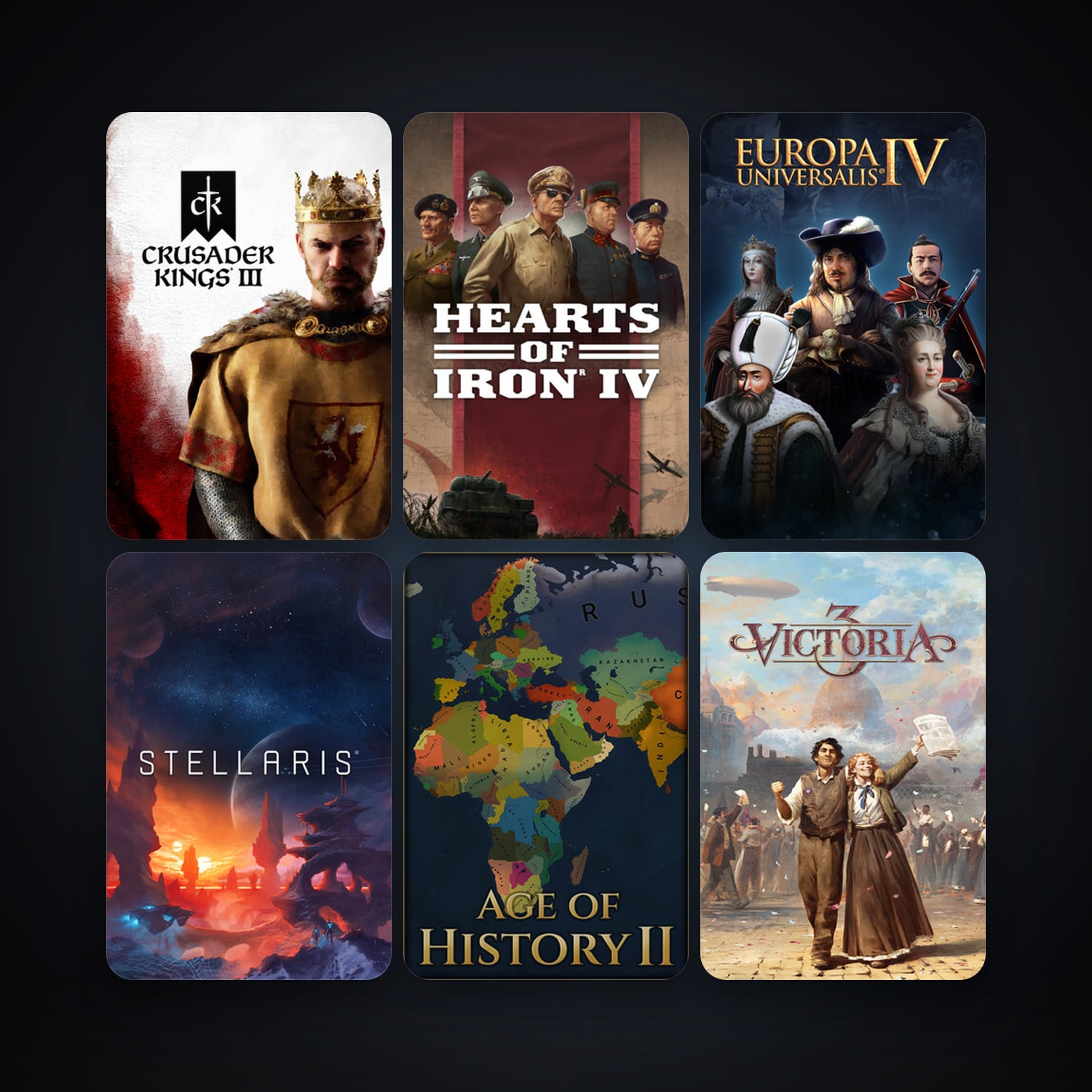 Europa Universalis IV + Stellaris, 37 games, clean — HabibiAccounts