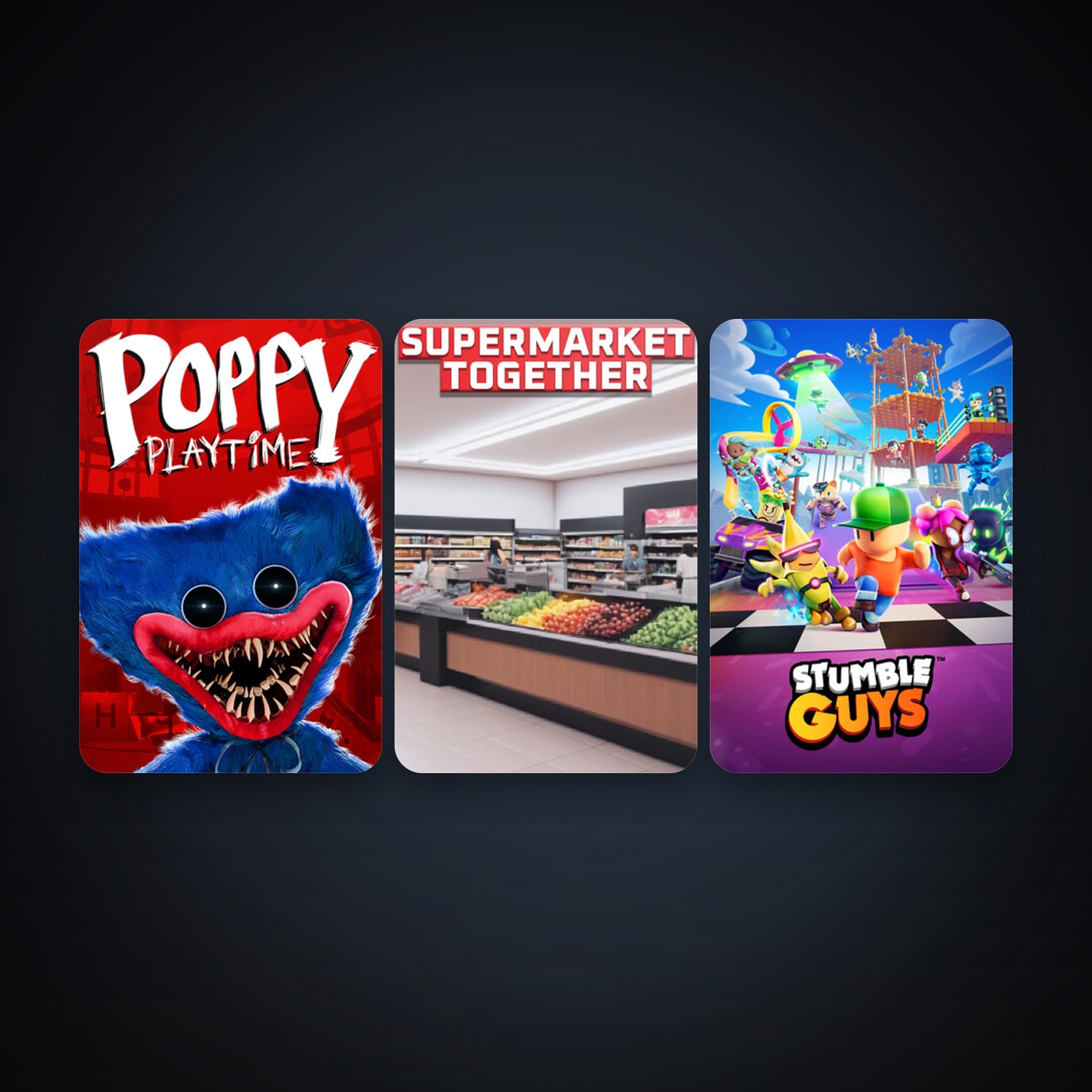 Stumble Guys + Poppy Playtime, 4 games, clean — HabibiAccounts
