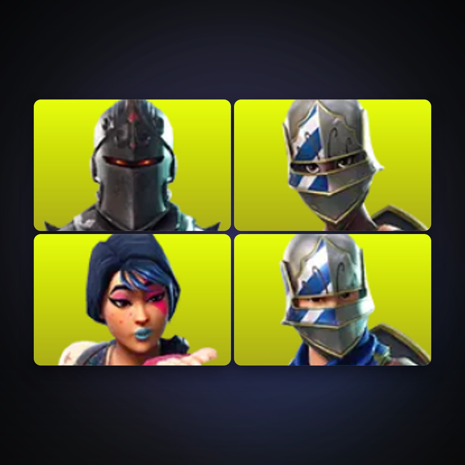 حساب فورتنايت Black Knight وSparkle Specialist، لوكر 4 سكن، 200 فيبوكس، لفل 146، 38 فوز — HabibiAccounts
