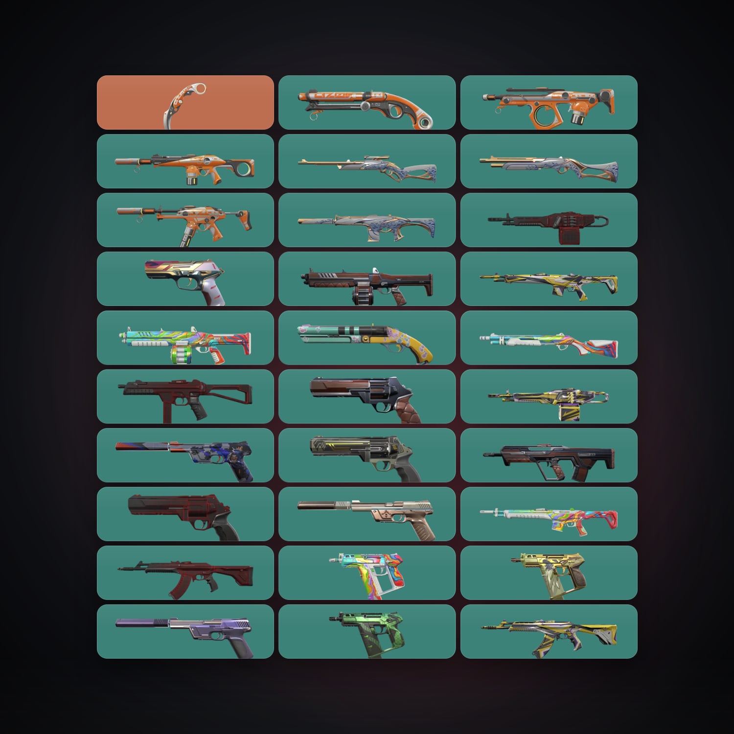 LA Silver 1 locker — 1 knives, 32 skins, lvl 189 — HabibiAccounts
