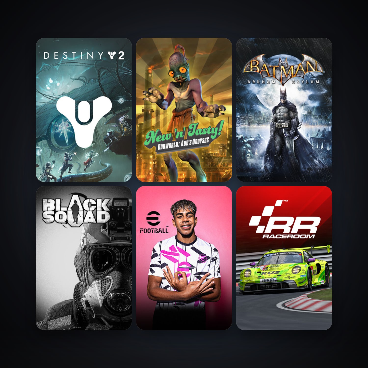 Batman: Arkham Asylum Game of the Year Edition + RaceRoom Racing Experience, 61 games, clean — HabibiAccounts