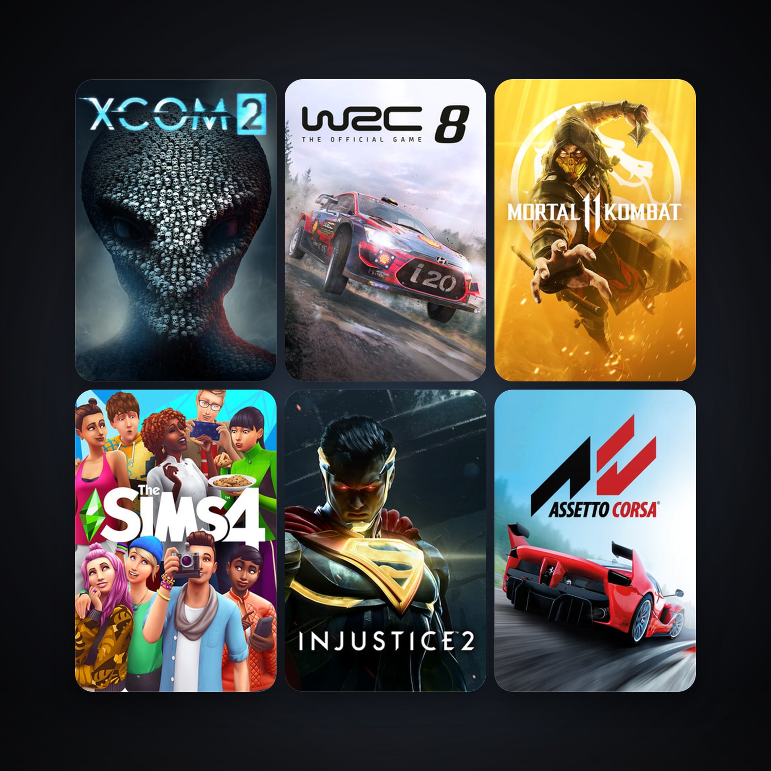 Assetto Corsa + XCOM 2, 13 games, clean — HabibiAccounts