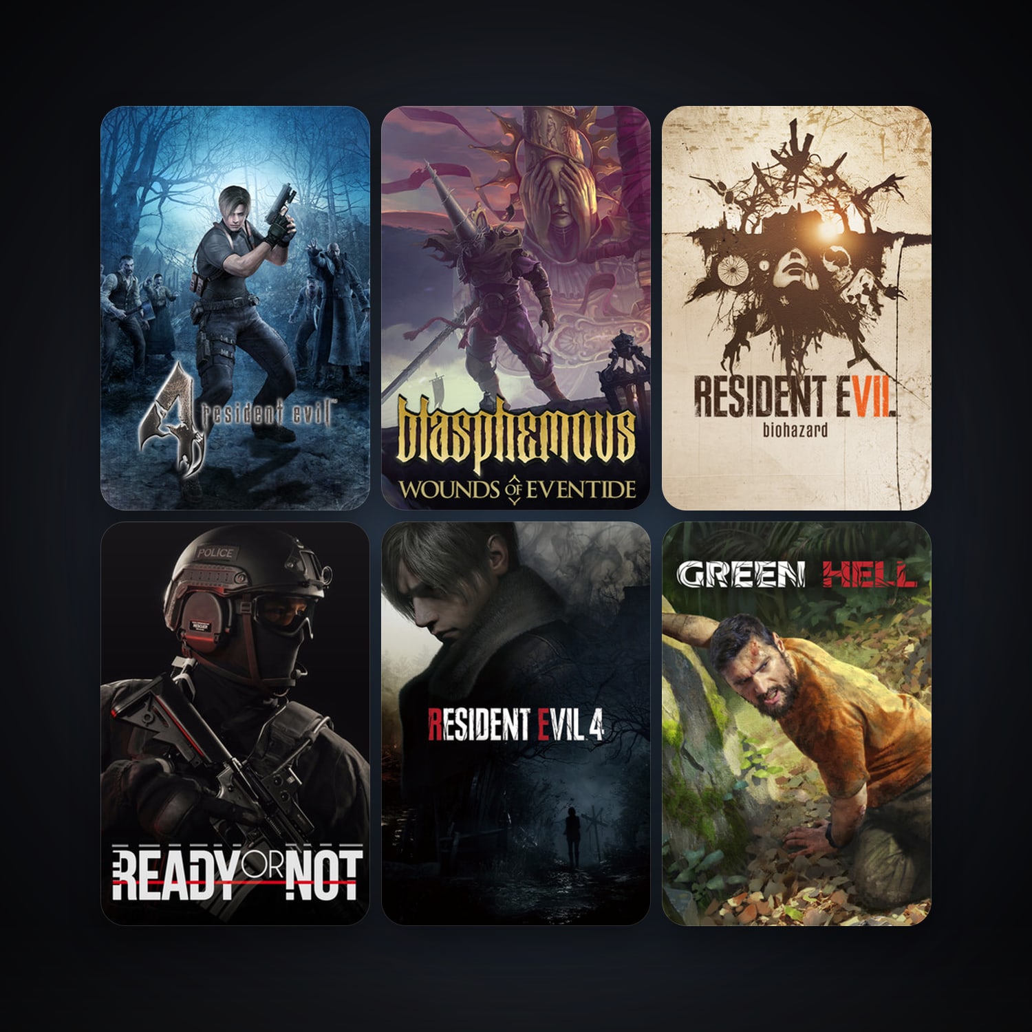 resident evil 4 (2005) + RESIDENT EVIL 7 biohazard / BIOHAZARD 7 resident evil, 32 games, clean — HabibiAccounts