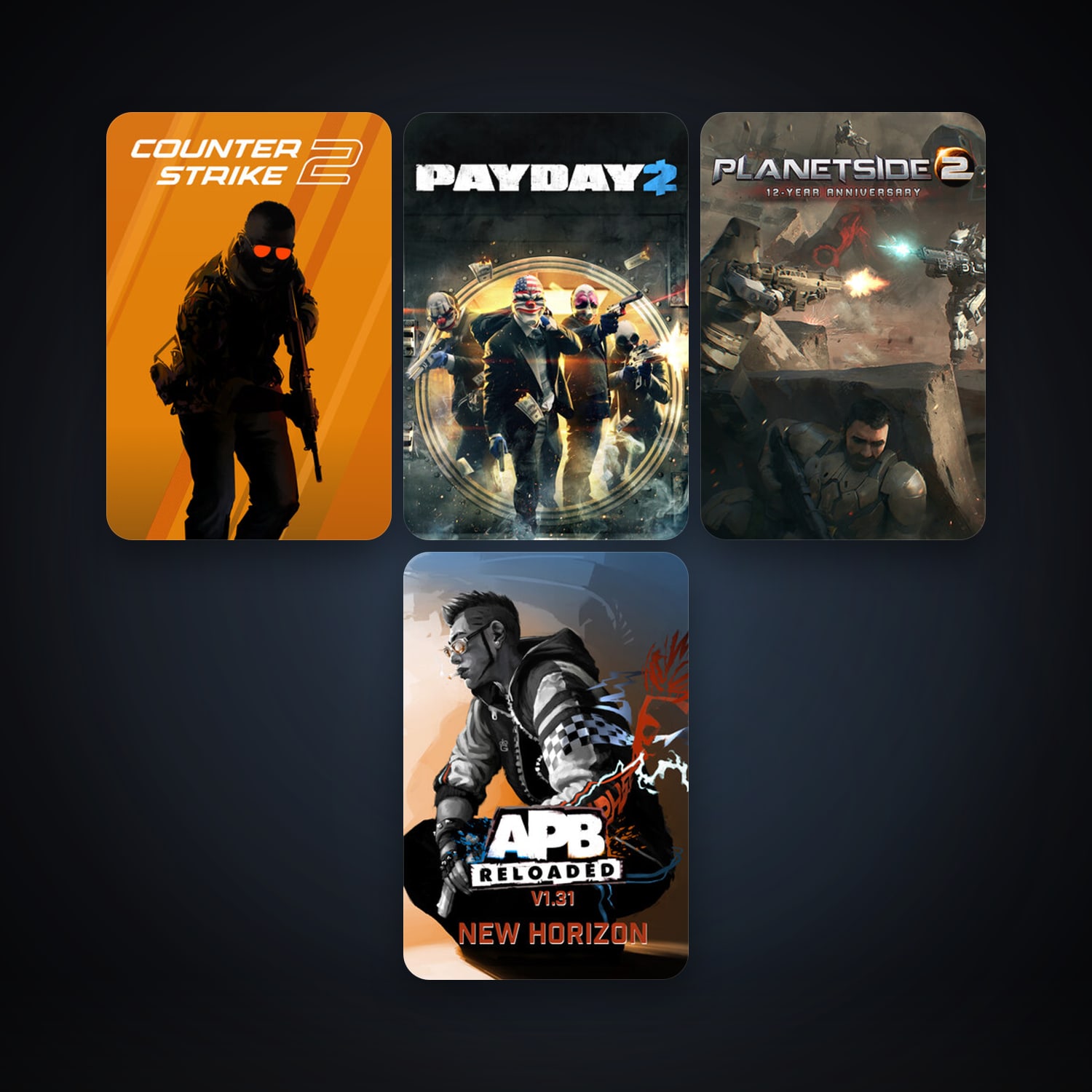 CS2 Prime + APB Reloaded, 4 games, clean — HabibiAccounts