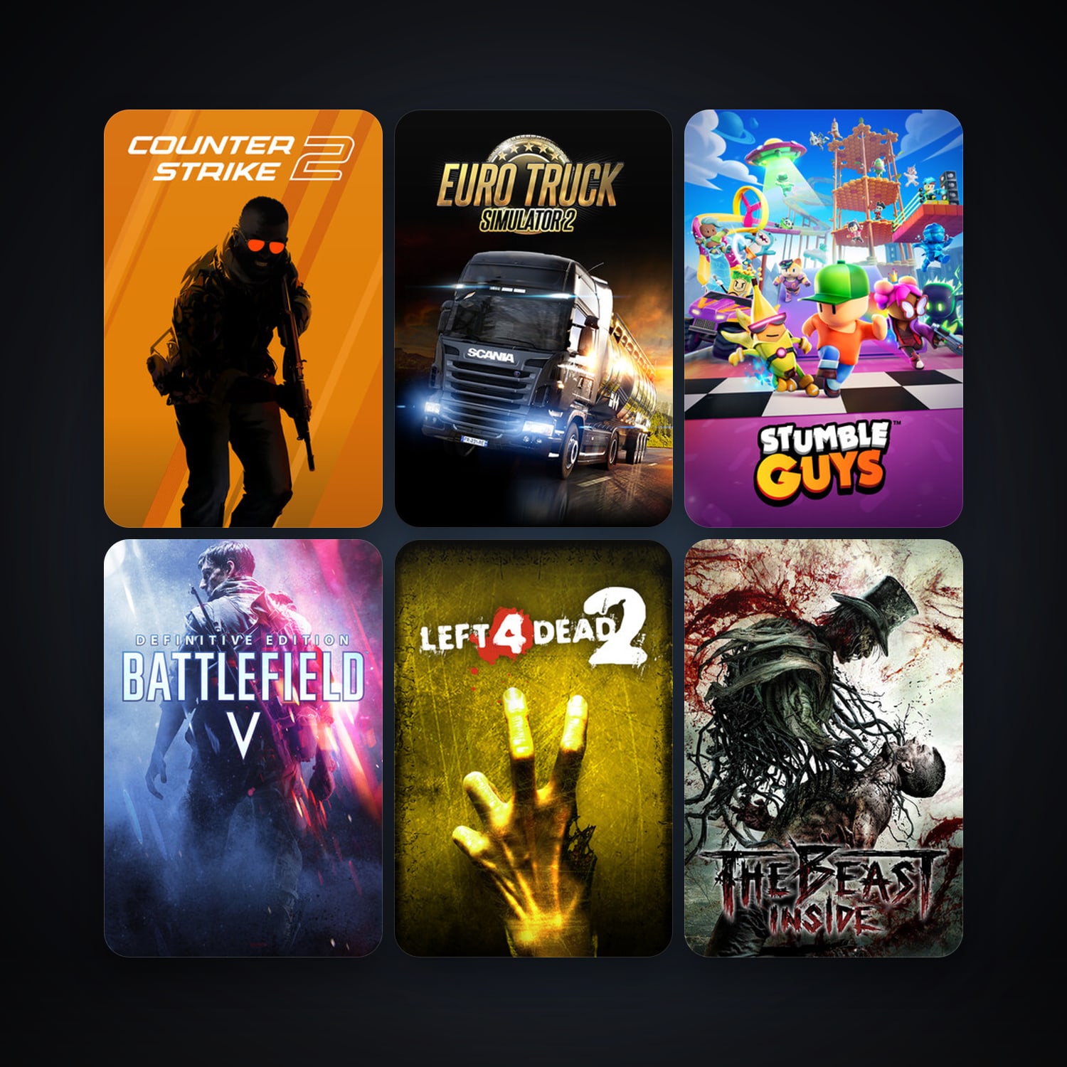 Left 4 Dead 2 + CS2 Prime, 8 games, clean — HabibiAccounts
