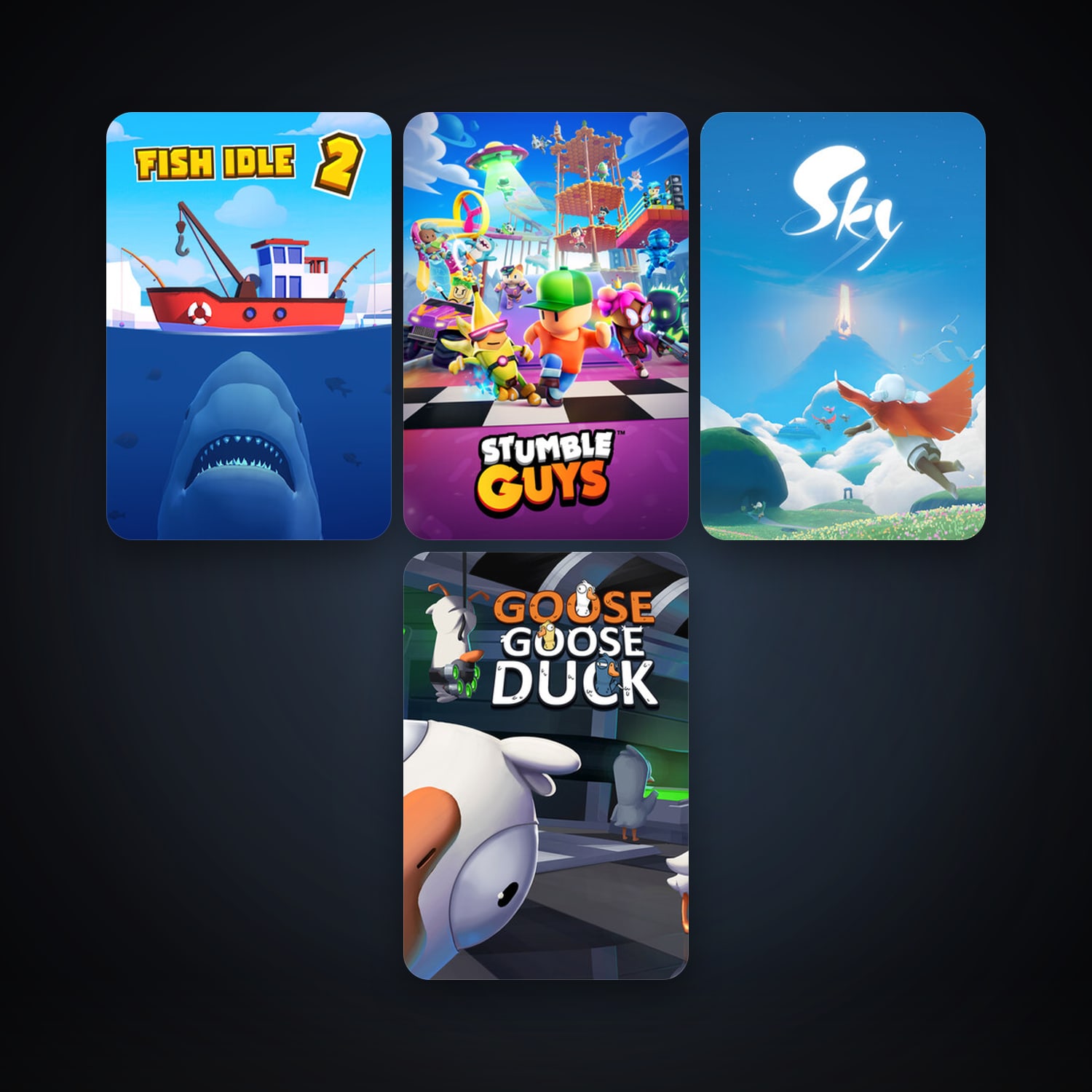Goose Goose Duck + Stumble Guys, 12 games, clean — HabibiAccounts