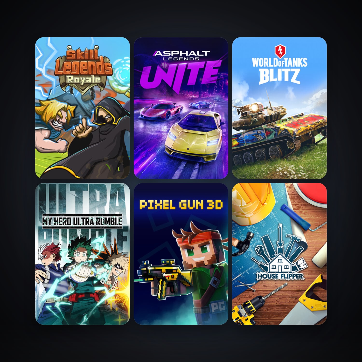 World of Tanks Blitz + House Flipper, 12 games, clean — HabibiAccounts