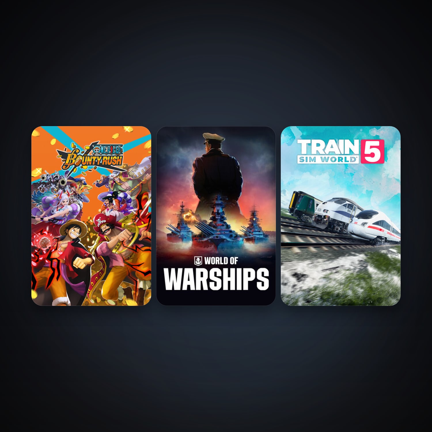 World of Warships + ONE PIECE Bounty Rush, 4 games, clean — HabibiAccounts