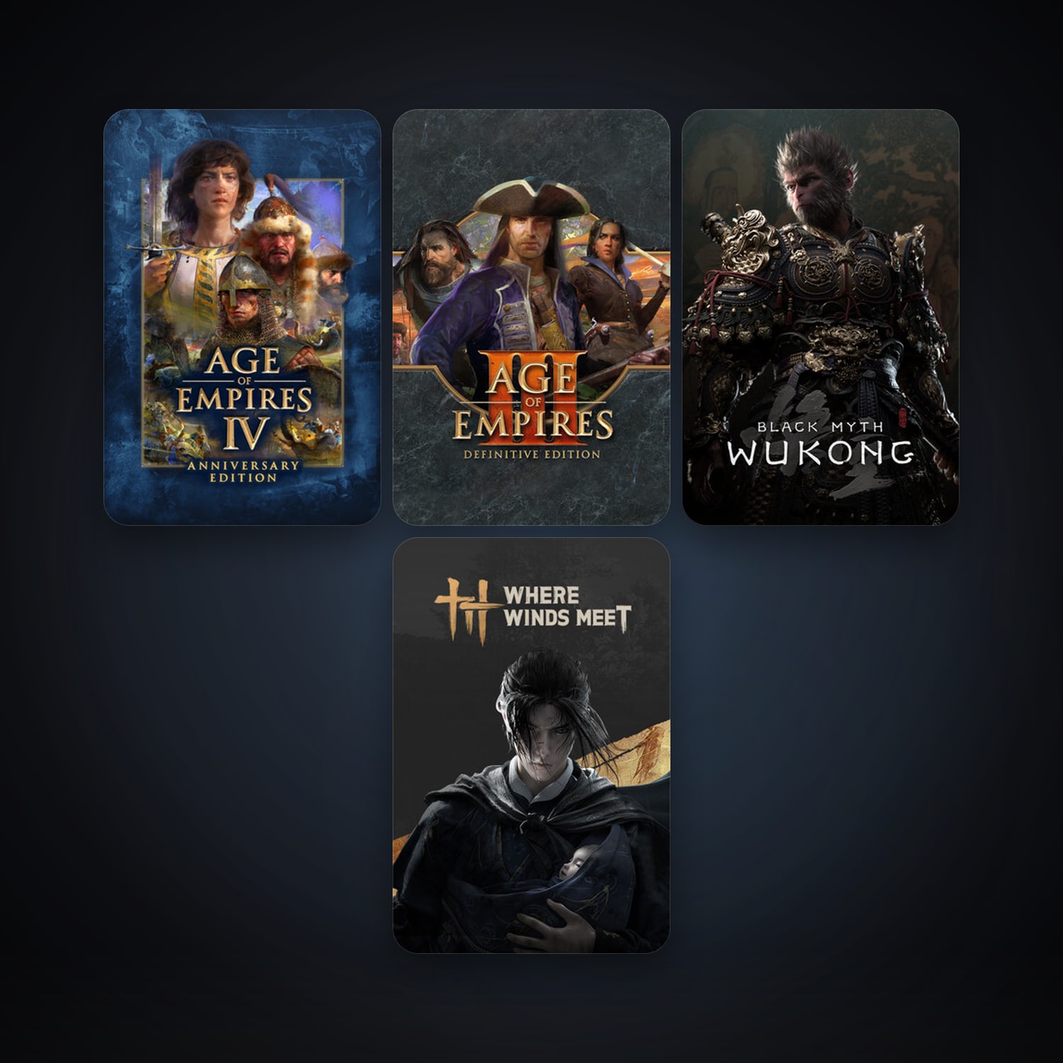 Age of Empires III: Definitive Edition + Age of Empires IV: Anniversary Edition, 5 games, clean — HabibiAccounts