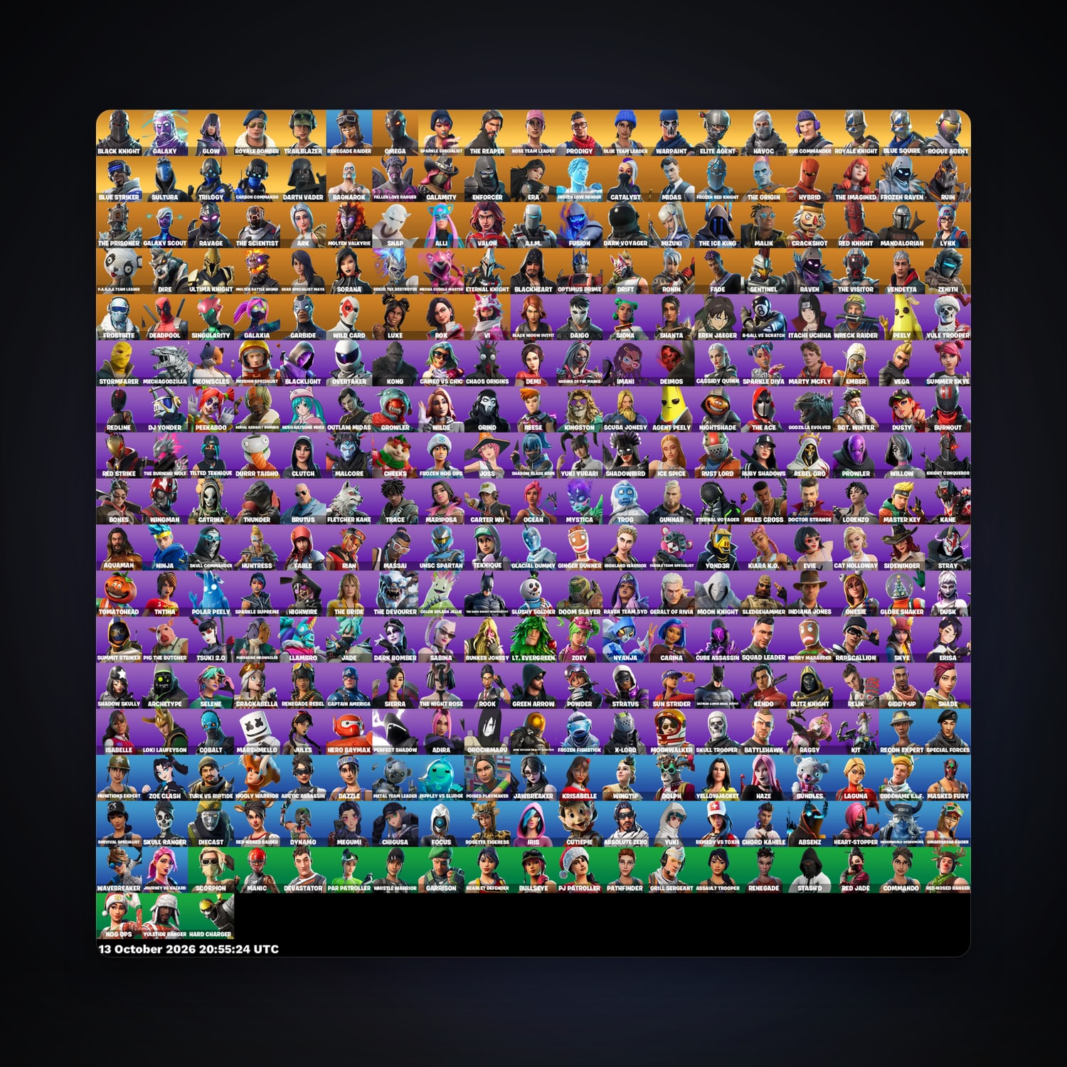 Fortnite account with Omega & Midas — 326 skins — 50 V-Bucks — lvl 3140 — HabibiAccounts