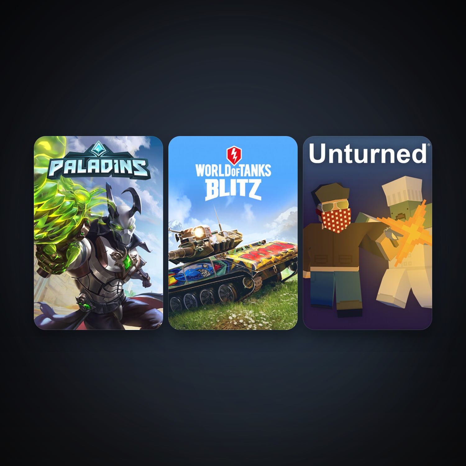 Unturned + Paladins, 3 games, clean — HabibiAccounts