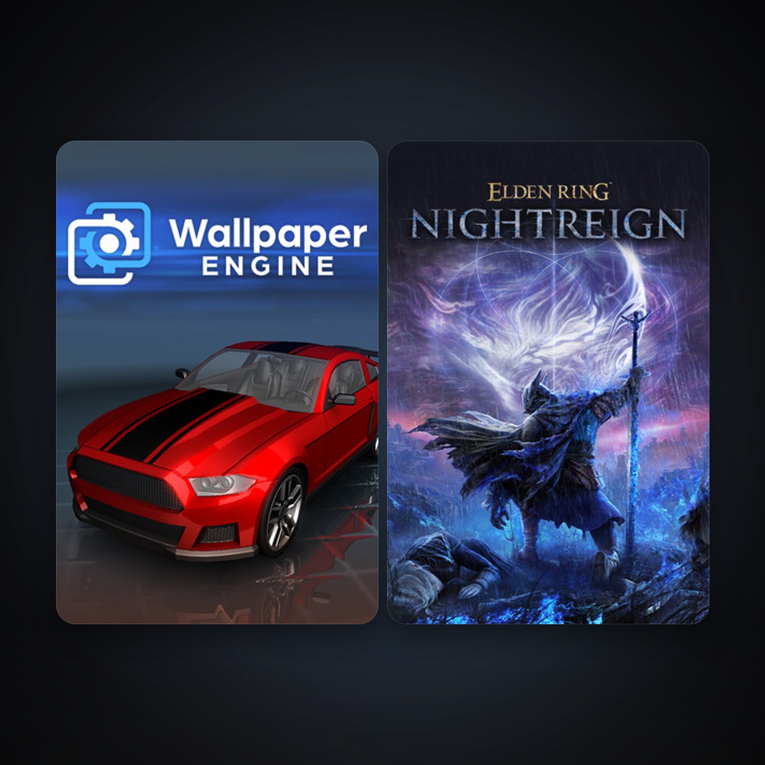 Wallpaper Engine + ELDEN RING NIGHTREIGN, 4 games, clean — HabibiAccounts