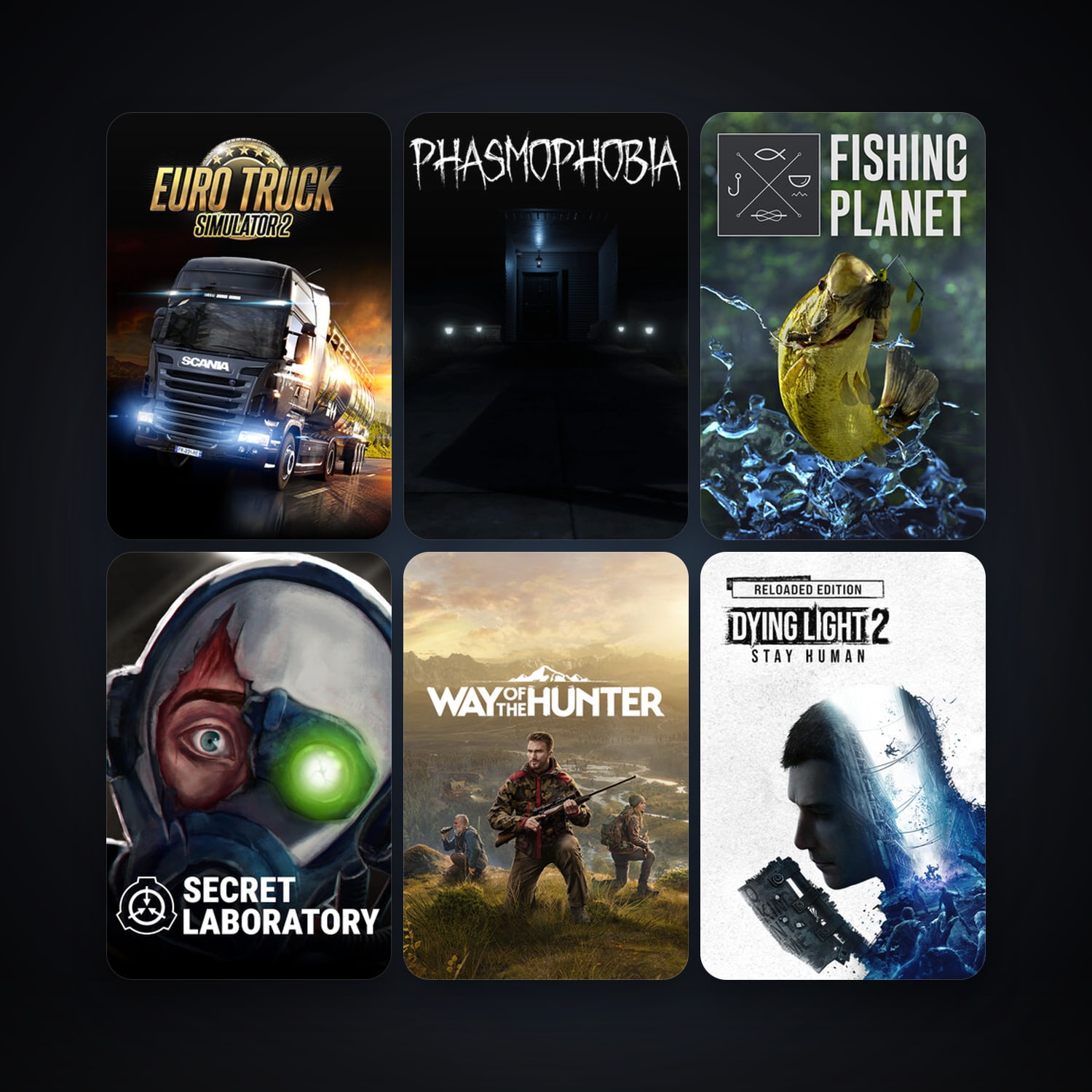 Euro Truck Simulator 2 + Fishing Planet, 34 games, clean — HabibiAccounts