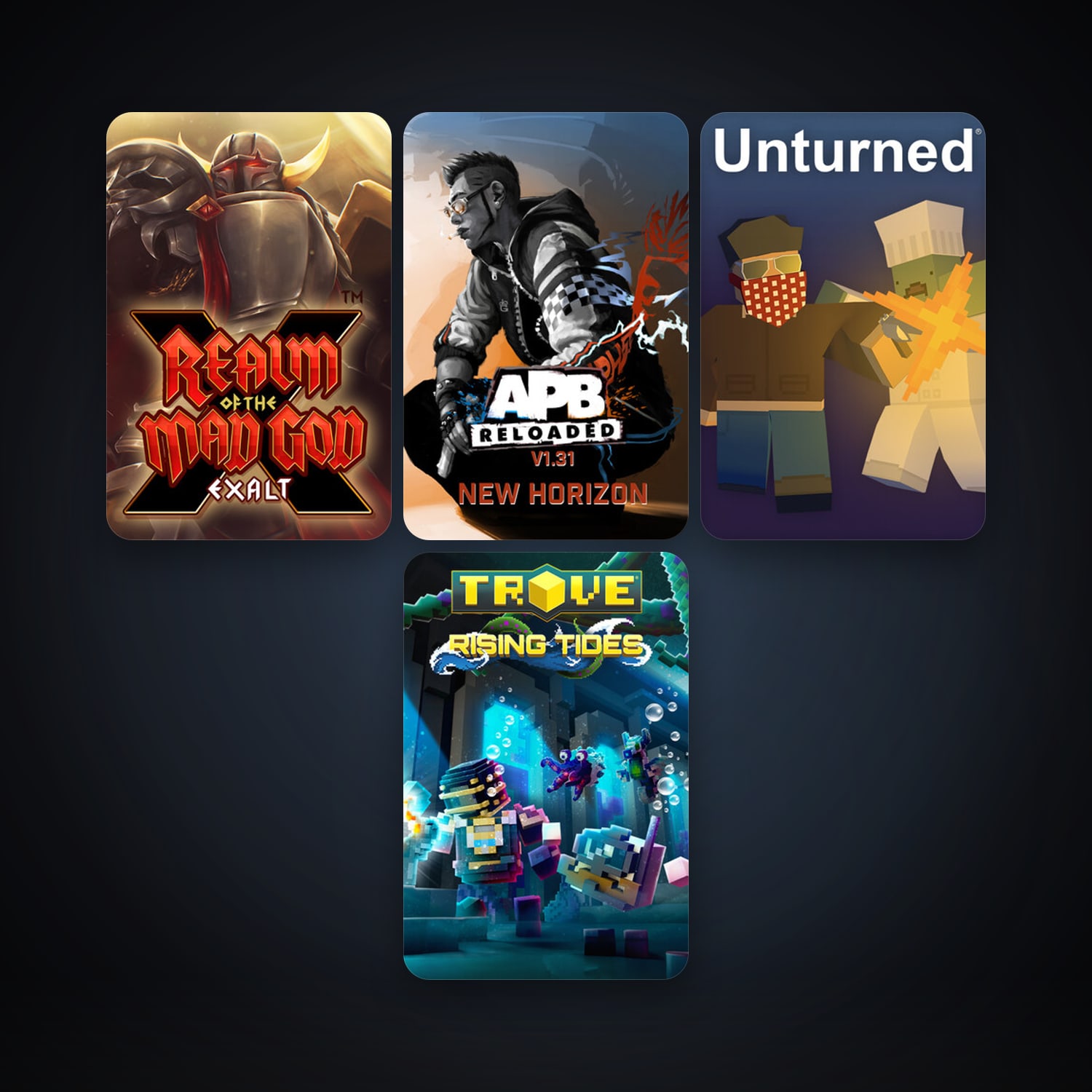 APB Reloaded + Realm of the Mad God, 8 games, clean — HabibiAccounts