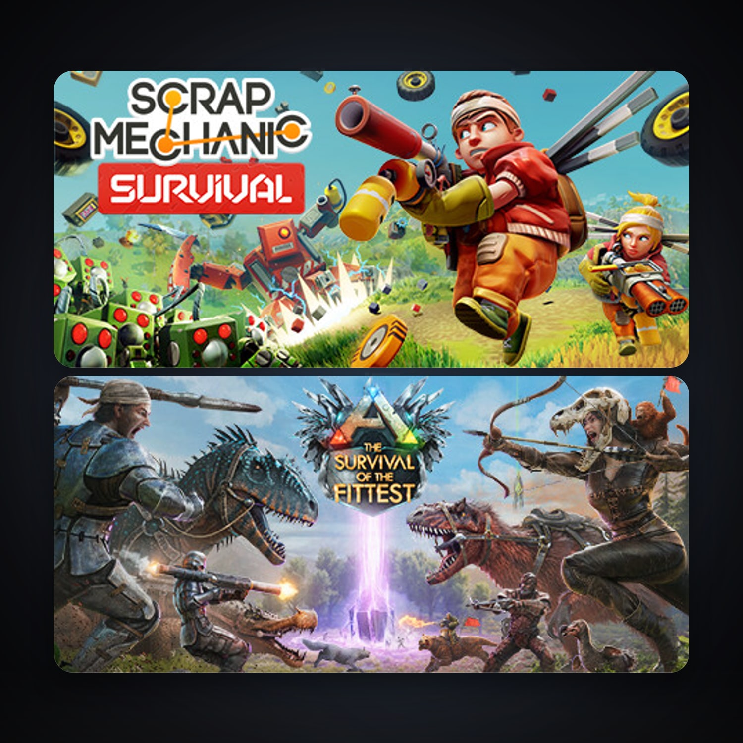 Scrap Mechanic + ARK: The Survival Of The Fittest, 3 games, clean — HabibiAccounts