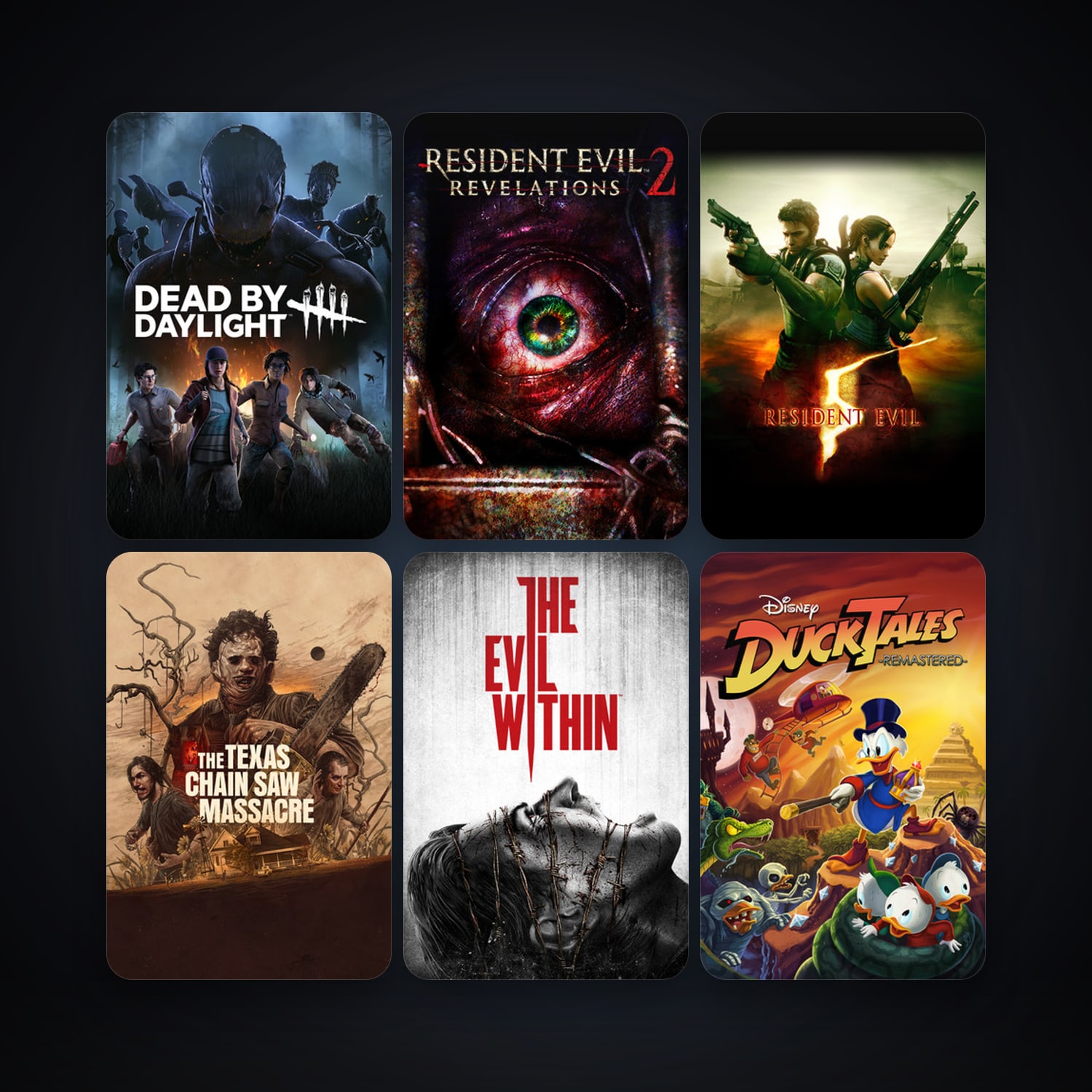 Resident Evil 5 + DuckTales: Remastered, 9 games, clean — HabibiAccounts