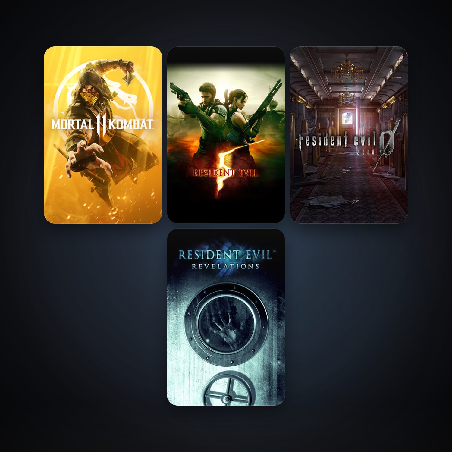 Resident Evil 5 + Resident Evil Revelations / Biohazard Revelations, 4 games, clean — HabibiAccounts