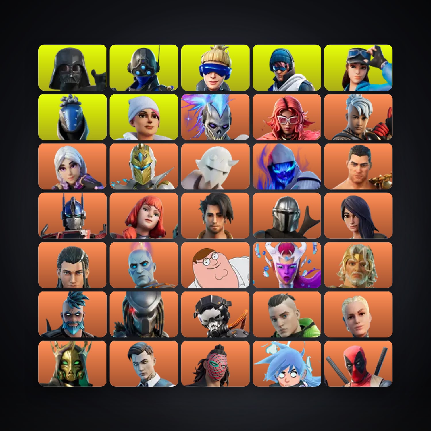 Fortnite account with Ghoul Trooper & Midas — 318 skins — 950 V-Bucks — lvl 3706 — HabibiAccounts
