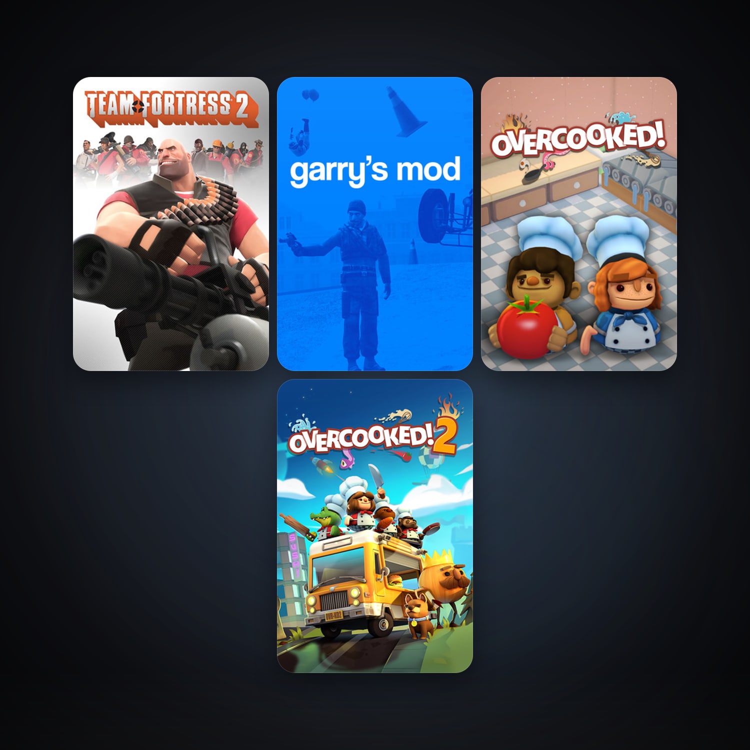 Team Fortress 2 + Garry's Mod, 11 games, clean — HabibiAccounts