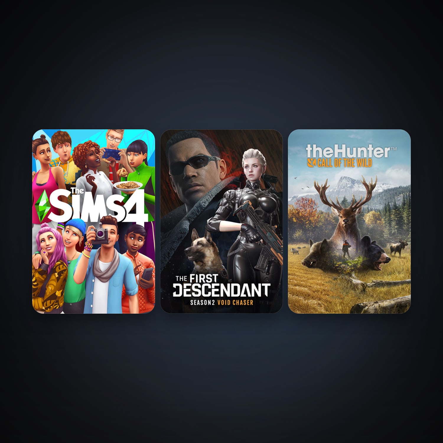 theHunter: Call of the Wild + The Sims 4, 4 games, clean — HabibiAccounts