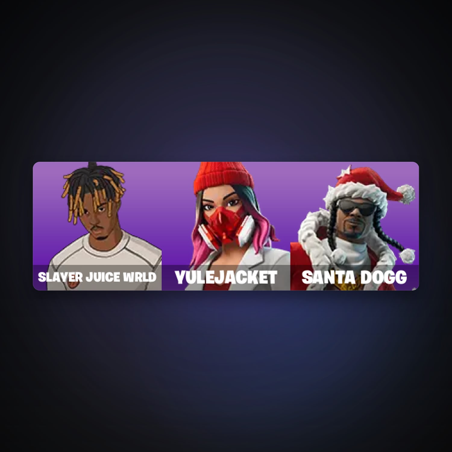 Fortnite account with Slayer Juice WRLD & Yulejacket — 3 skins — 100 V-Bucks — lvl 149 — HabibiAccounts