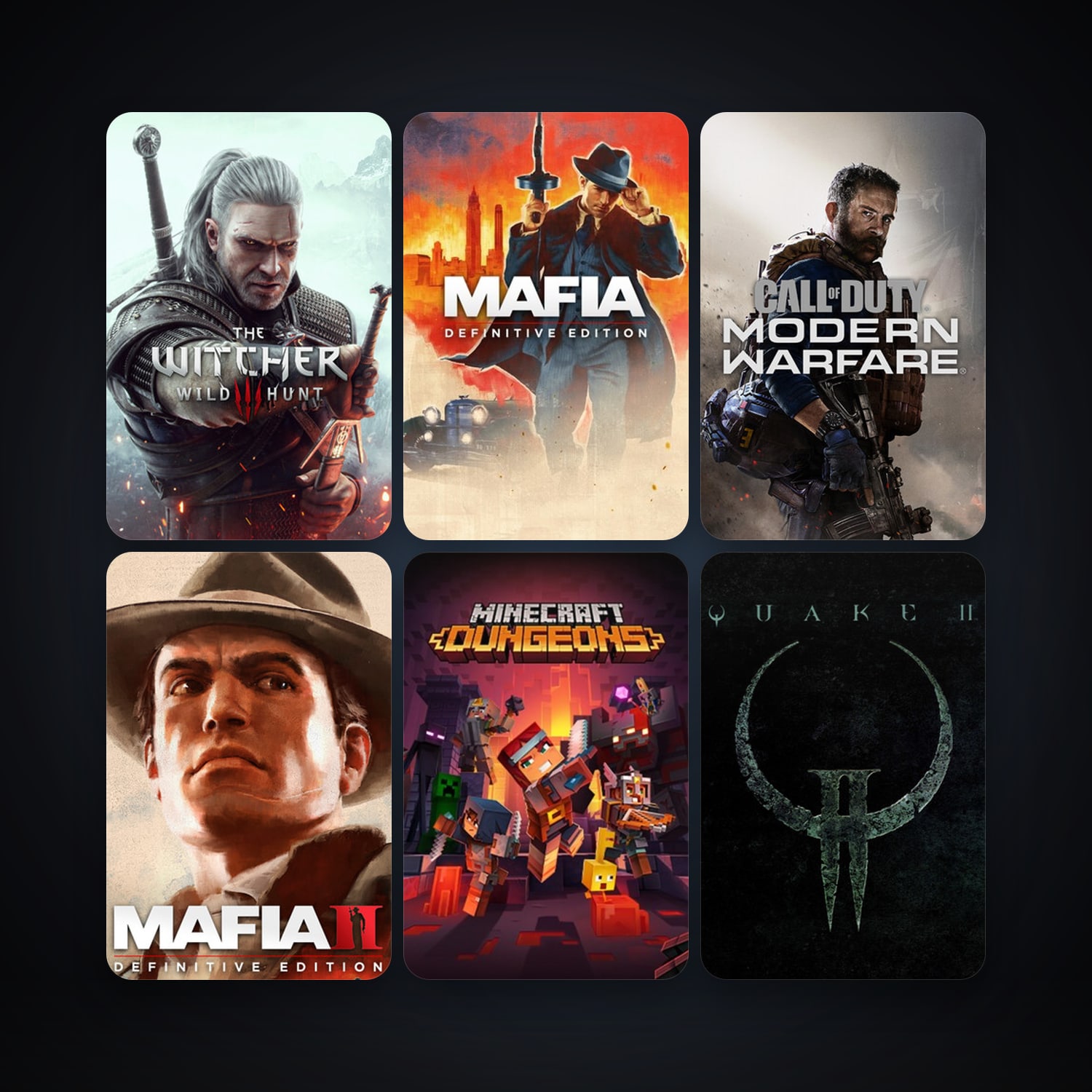 QUAKE II + Mafia II, 11 games, clean — HabibiAccounts