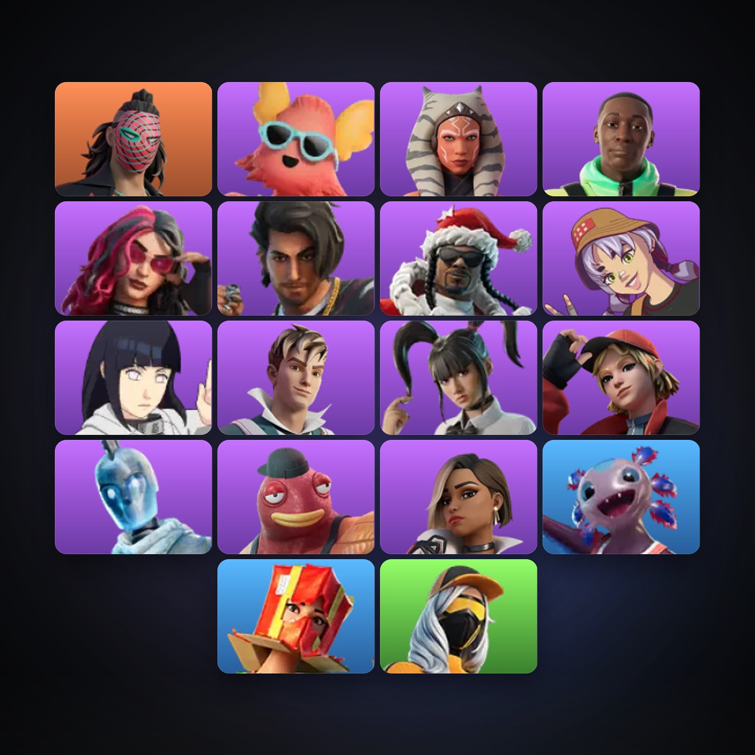 Fortnite account with Kado Thorne & Unstuffed Guff — 18 skins — lvl 1165 — HabibiAccounts