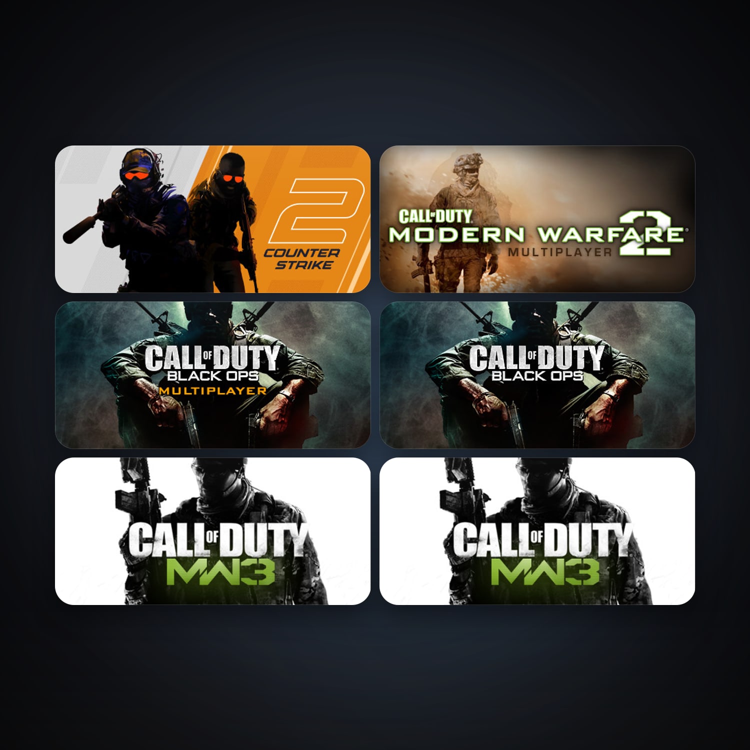 CS2 Prime + Call of Duty: Modern Warfare 2 (2009), 13 games, clean — HabibiAccounts