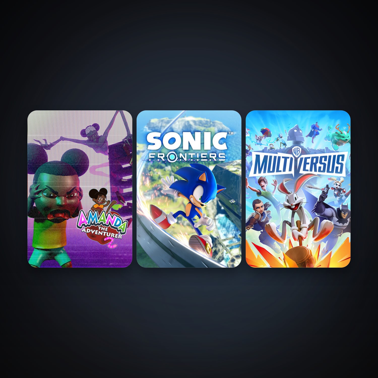 Sonic Frontiers + MultiVersus, 5 games, clean — HabibiAccounts