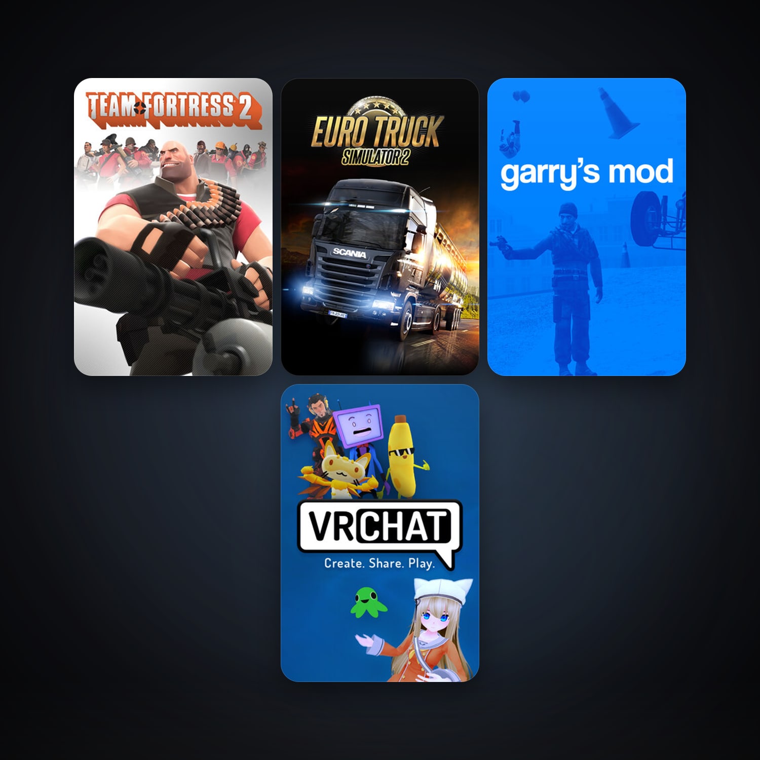 Team Fortress 2 + Garry's Mod, 13 games, clean — HabibiAccounts