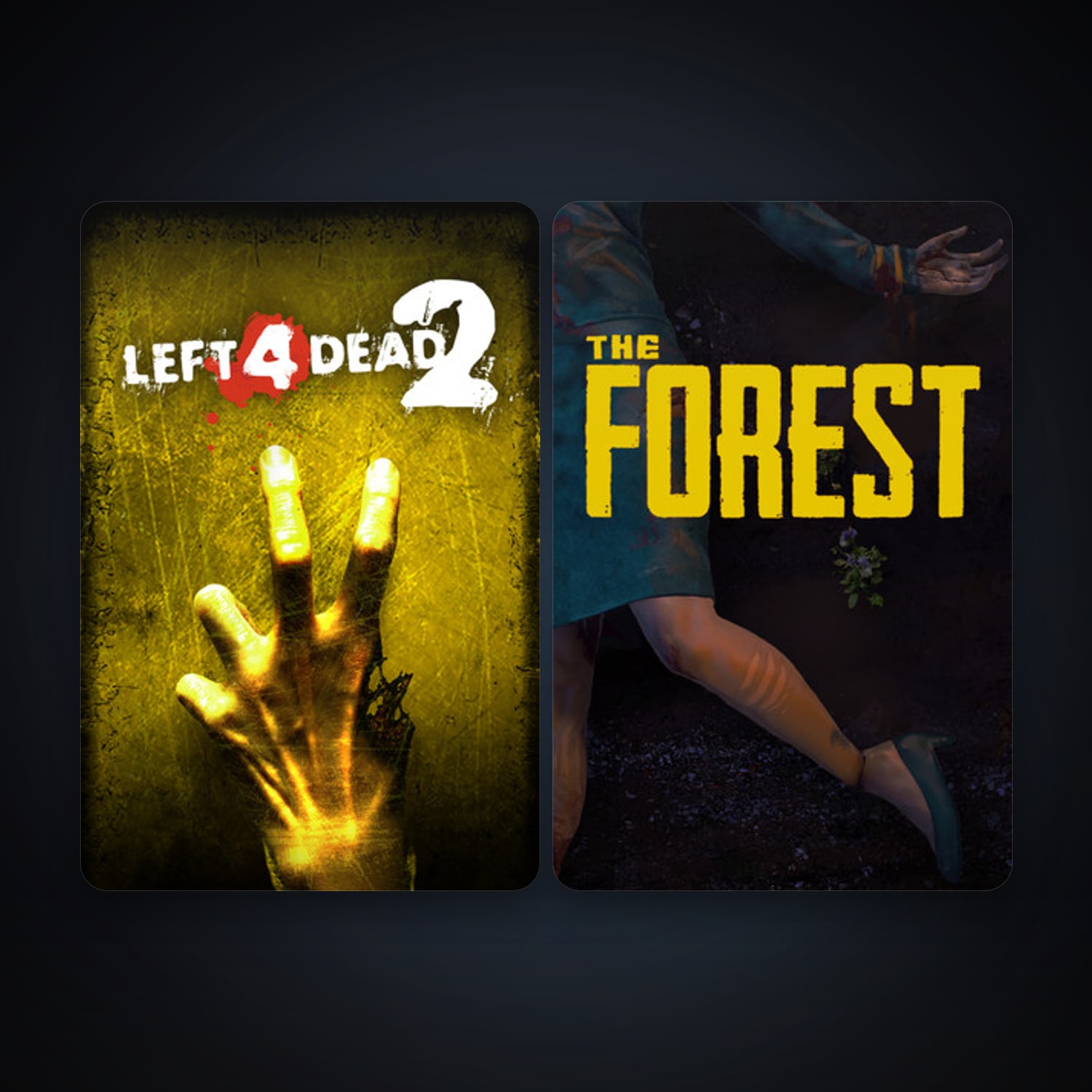 Left 4 Dead 2 + The Forest, 5 games, clean — HabibiAccounts