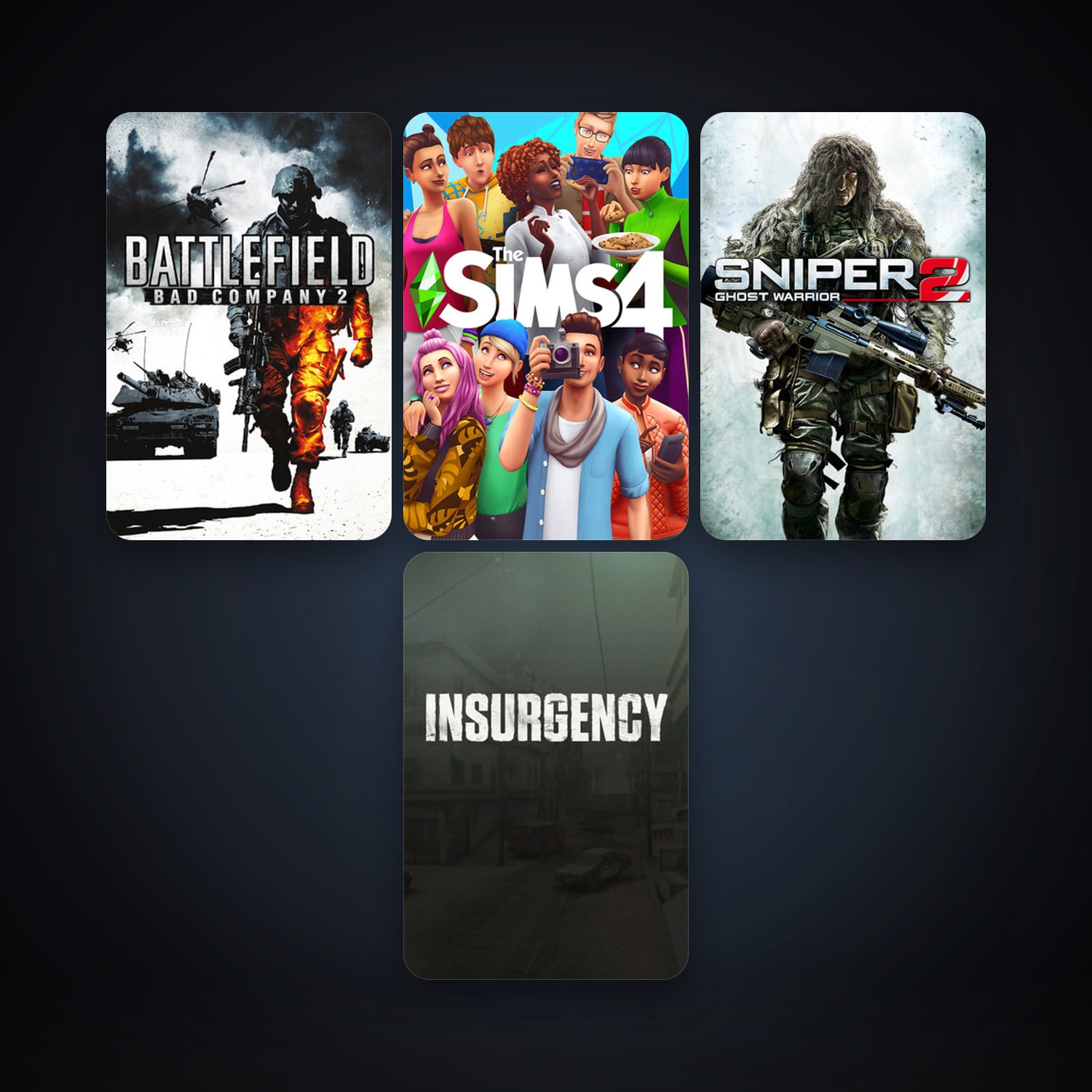 Battlefield: Bad Company 2 + Sniper: Ghost Warrior 2, 4 games, clean — HabibiAccounts