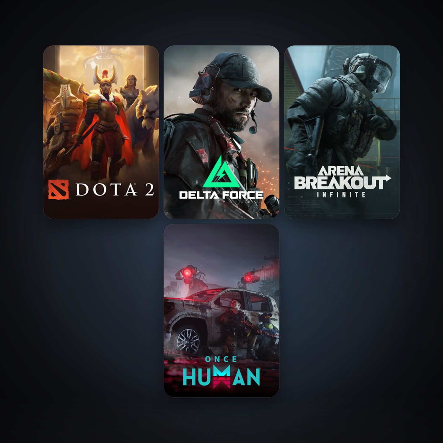 Dota 2 + Arena Breakout: Infinite, 7 games, clean — HabibiAccounts