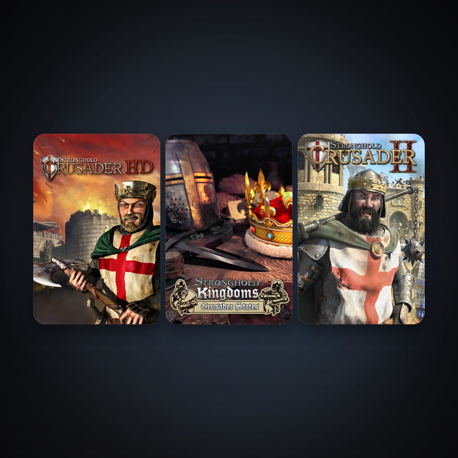 Stronghold Crusader HD + Stronghold Kingdoms, 5 games, clean — HabibiAccounts