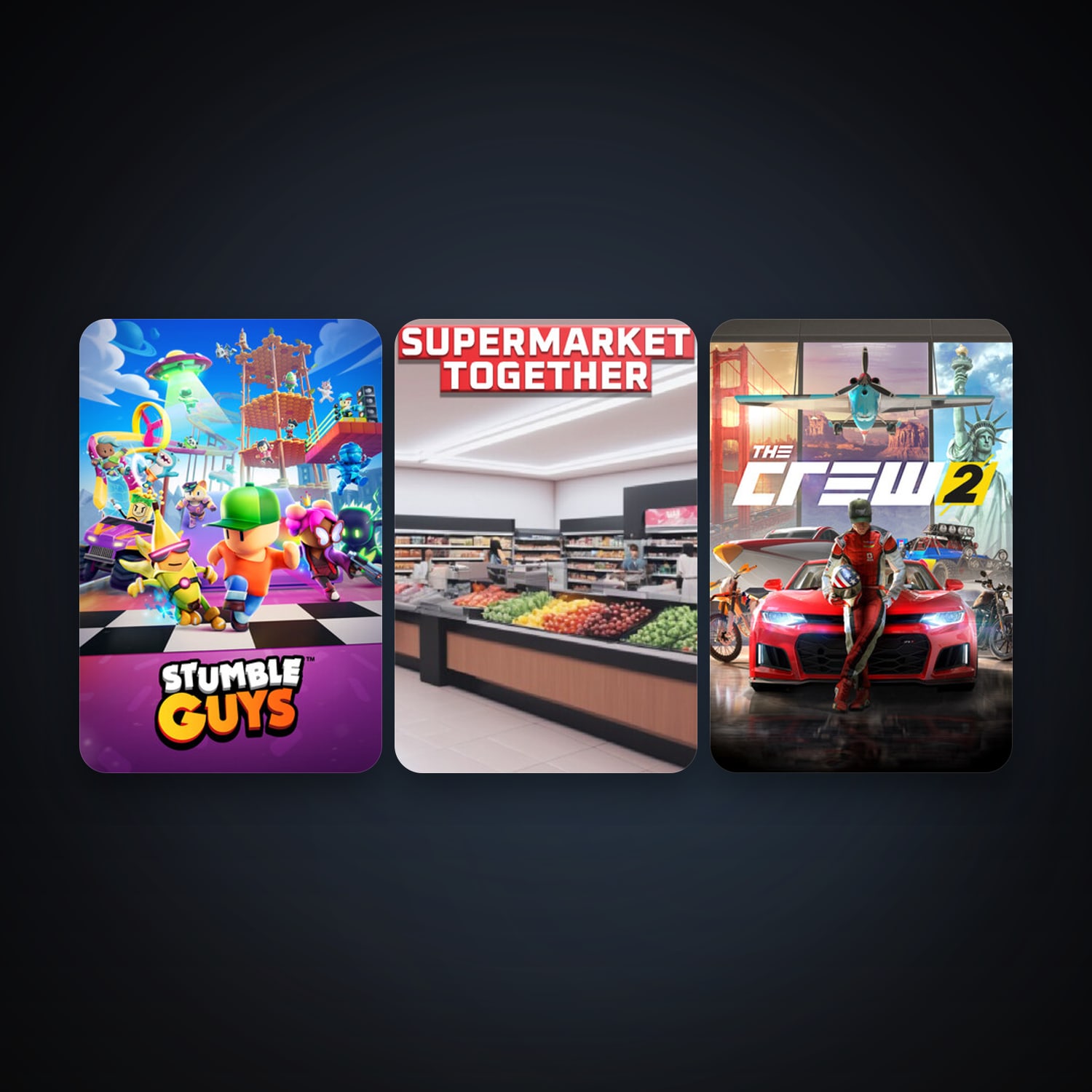The Crew 2 + Stumble Guys, 6 games, clean — HabibiAccounts