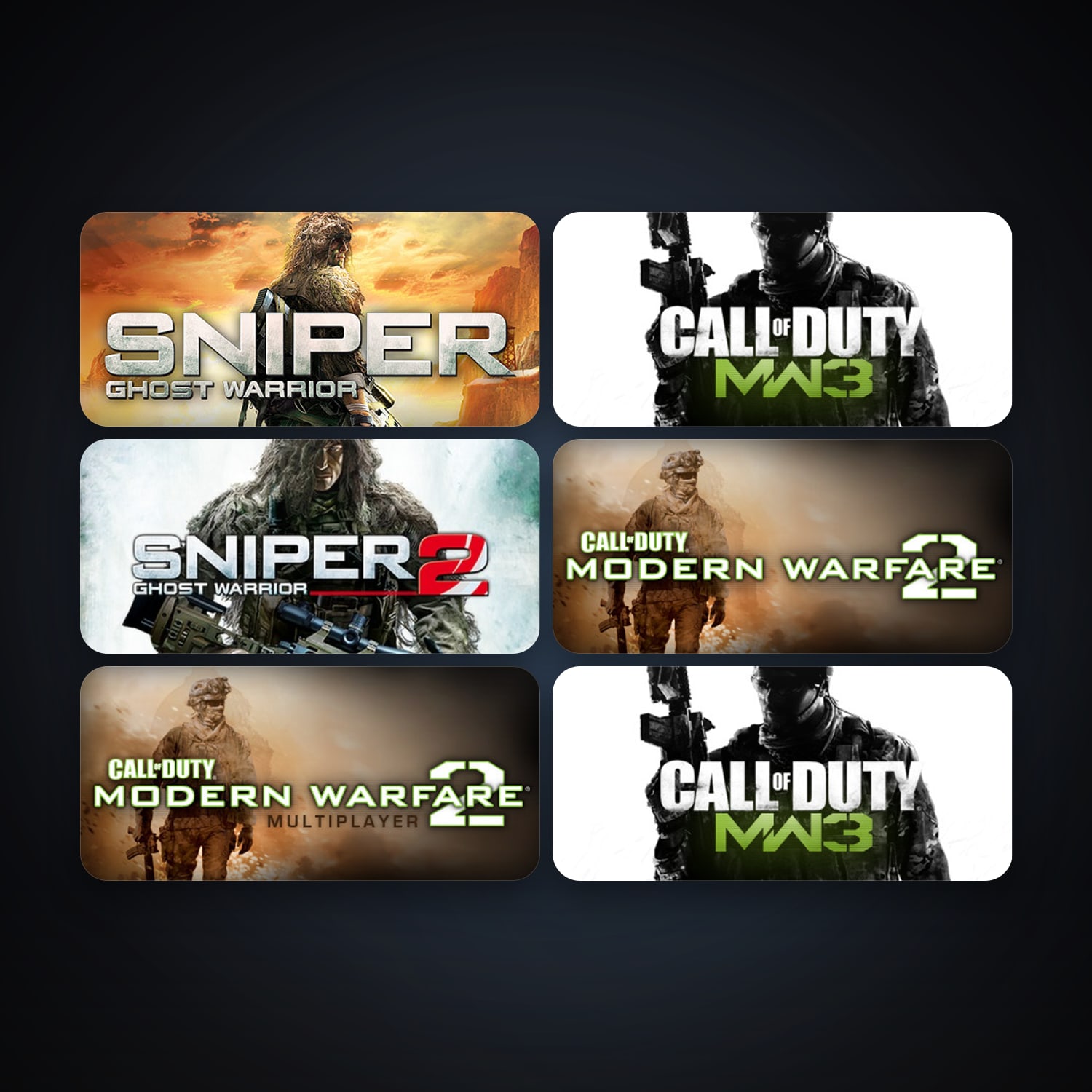 Call of Duty: Modern Warfare 2 (2009) + Call of Duty: Modern Warfare 2 - Multiplayer (2009), 7 games, clean — HabibiAccounts
