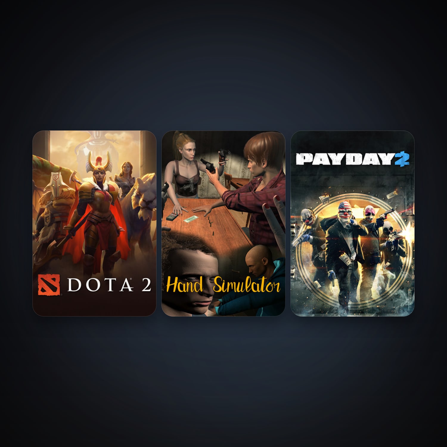 Dota 2 + PAYDAY 2, 6 games, clean — HabibiAccounts