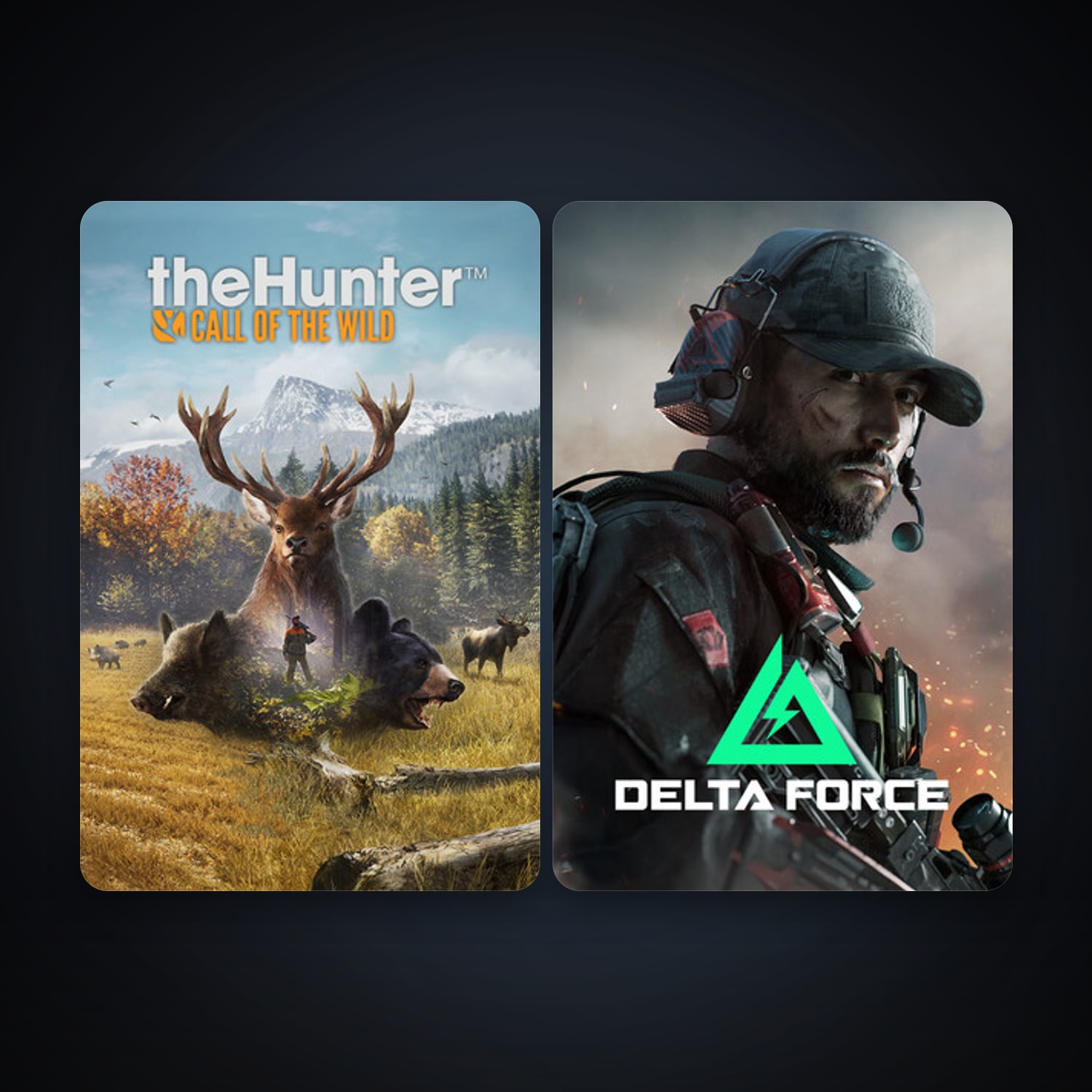 theHunter: Call of the Wild + Delta Force: Hawk Ops, 2 games, clean — HabibiAccounts