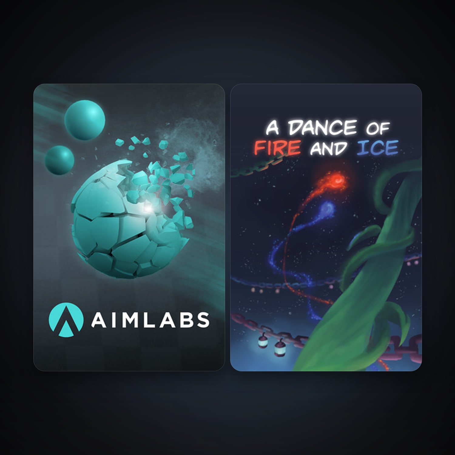 Aimlabs + A Dance of Fire and Ice, 2 games, clean — HabibiAccounts