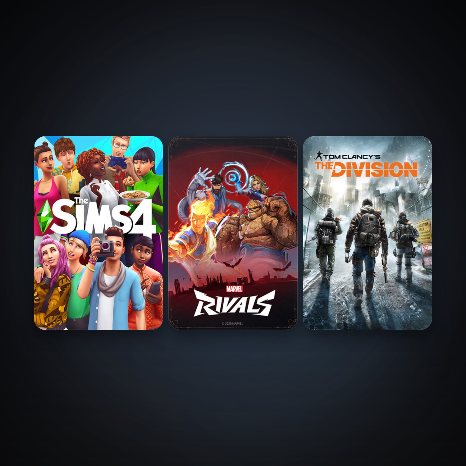 Tom Clancy's The Division + The Sims 4, 7 games, clean — HabibiAccounts