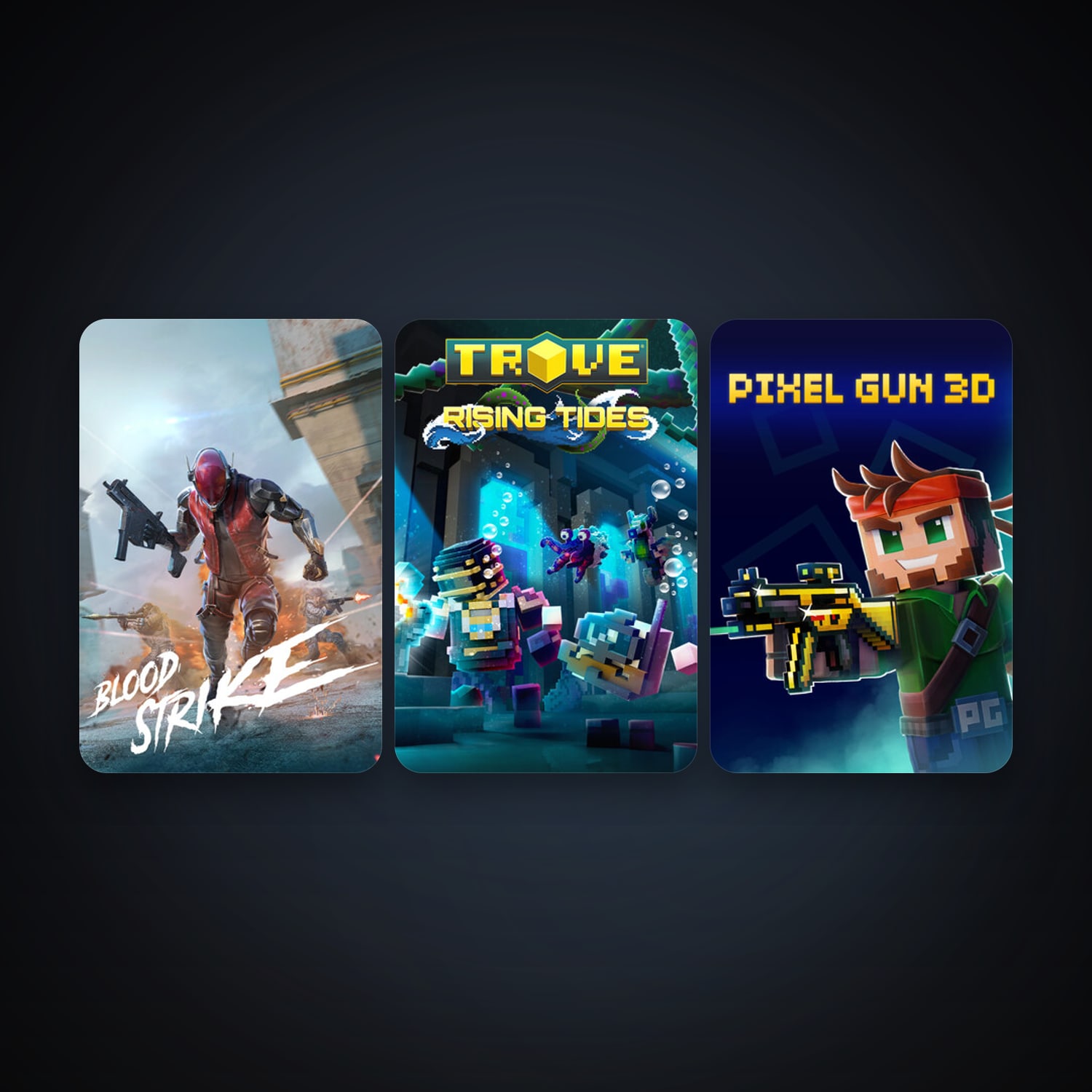 Trove + Pixel Gun 3D: PC Edition, 7 games, clean — HabibiAccounts