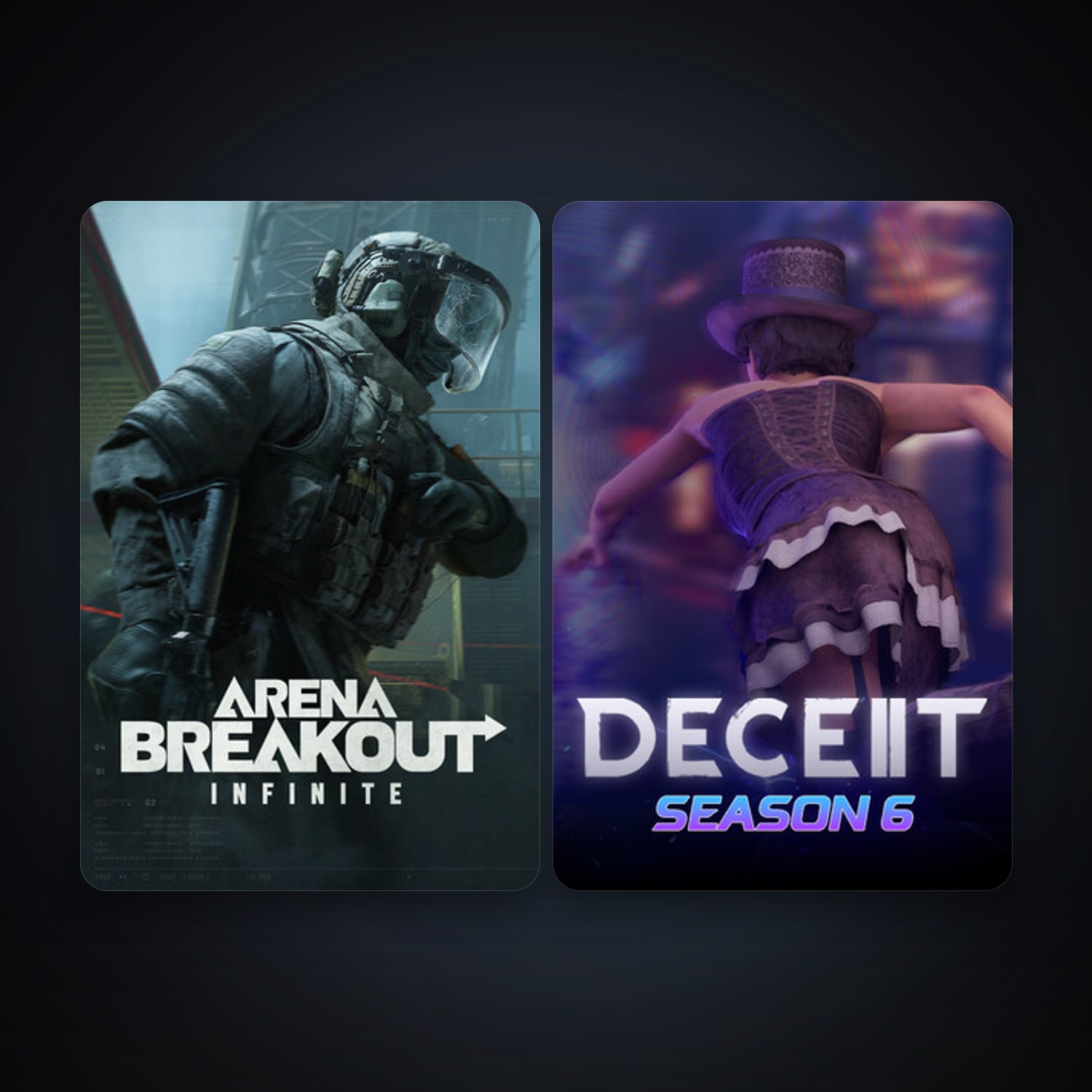 Deceit 2 + Arena Breakout: Infinite, 3 games, clean — HabibiAccounts