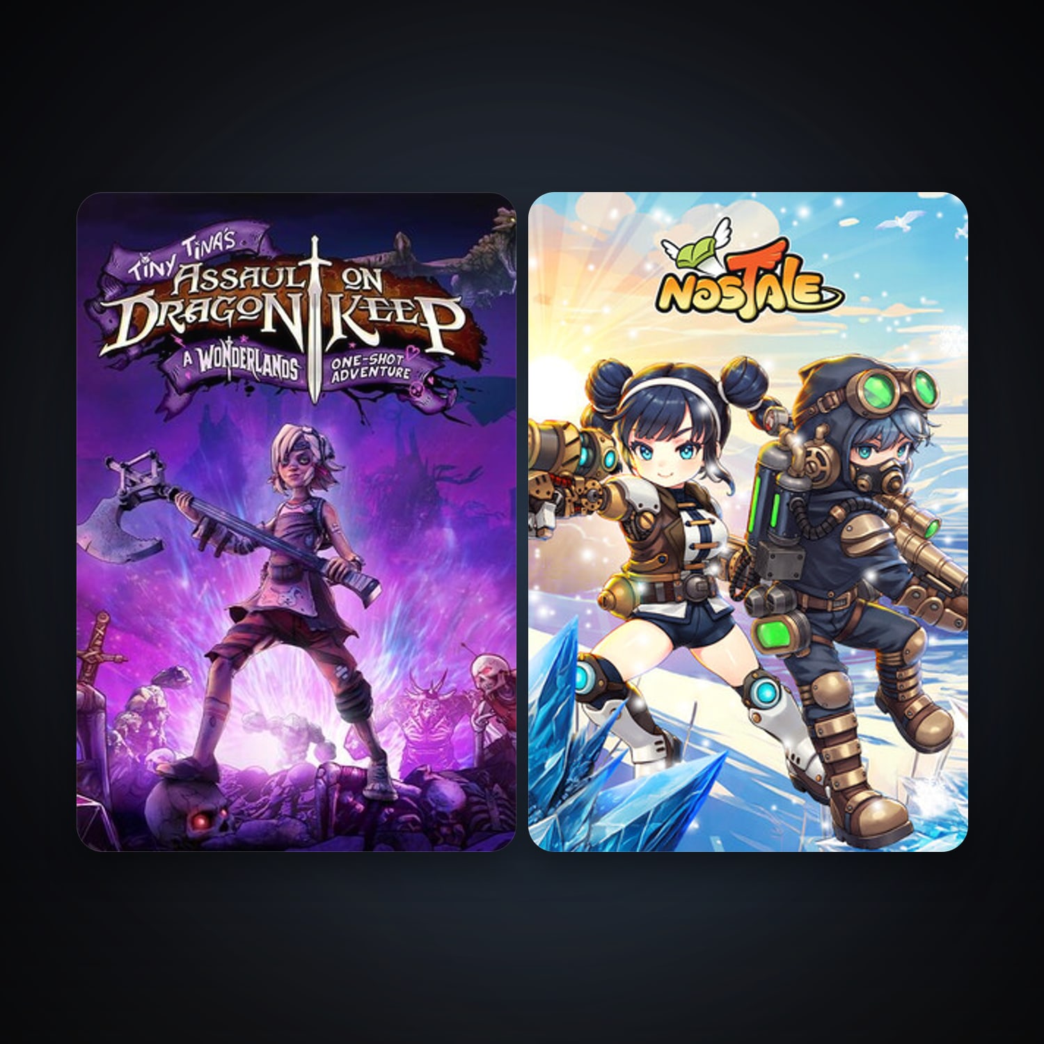 NosTale - Anime MMORPG + Tiny Tina's Assault on Dragon Keep: A Wonderlands One-shot Adventure, 3 games, clean — HabibiAccounts