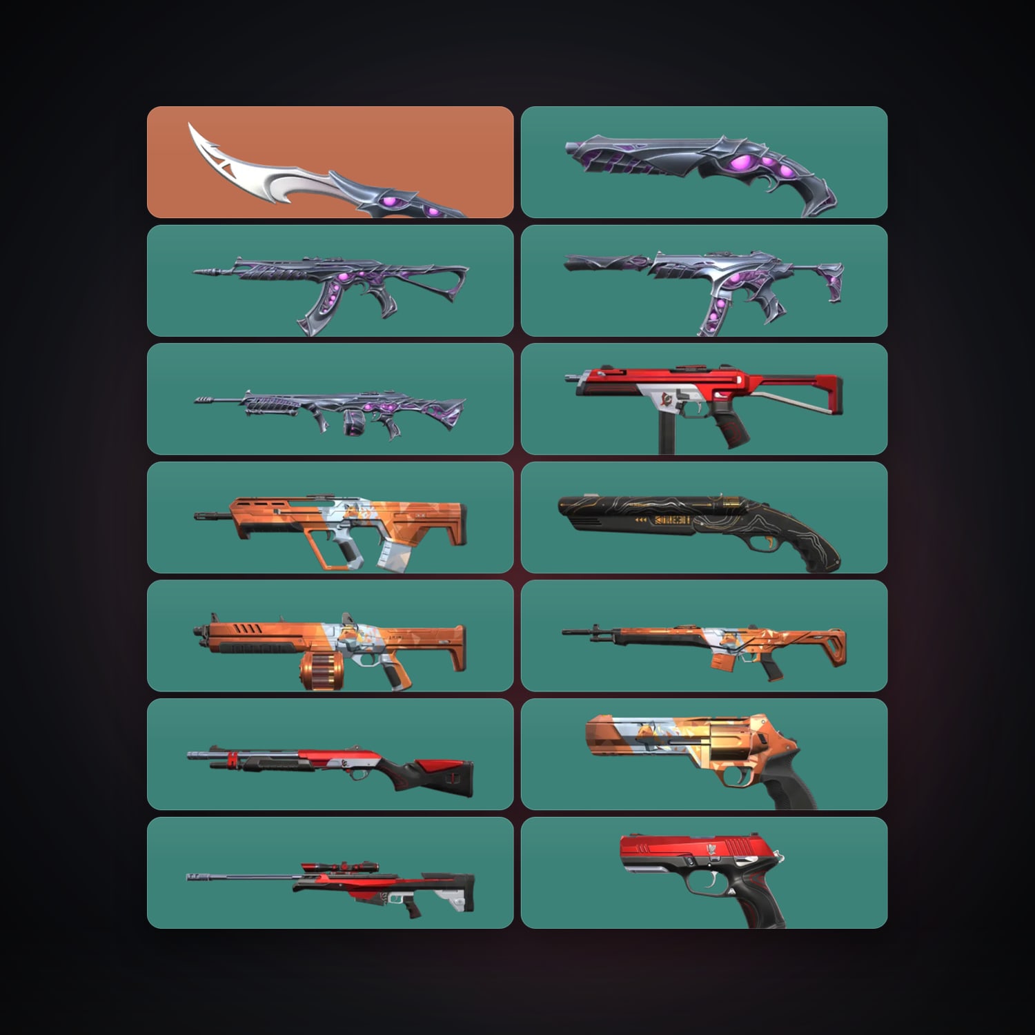 LA locker — 1 knives, 14 skins, lvl 52 — HabibiAccounts