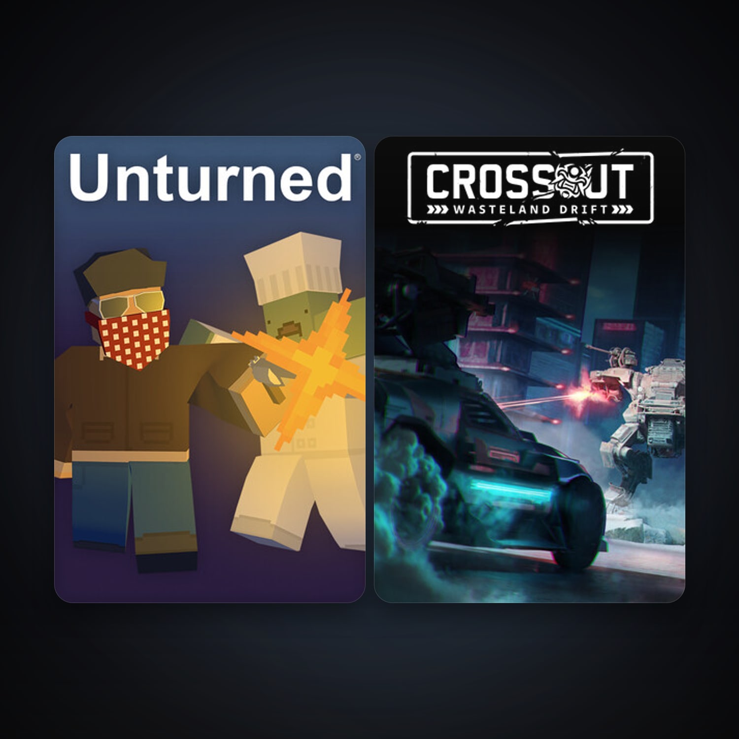 Unturned + Crossout, 3 games, clean — HabibiAccounts