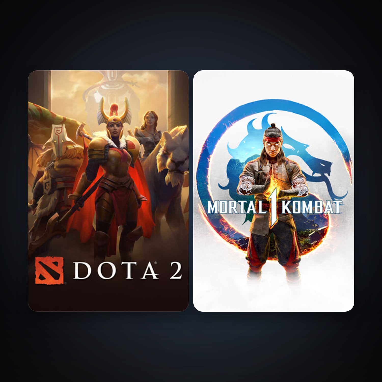 Dota 2 + Mortal Kombat 1, 2 games, clean — HabibiAccounts