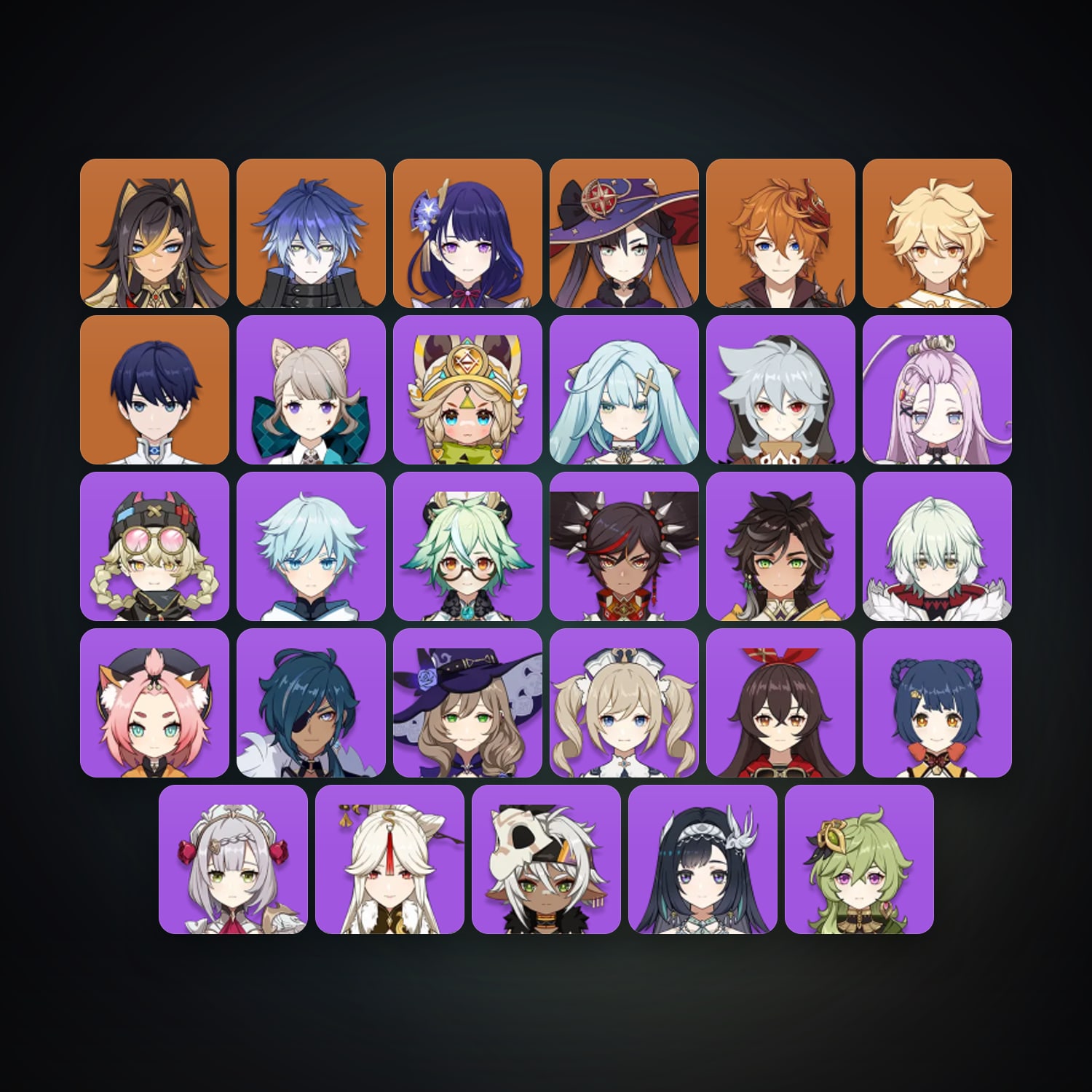 Genshin Impact | AR 50 | 29 Chars | 5× 5★ — Genshin / miHoYo Account — HabibiAccounts
