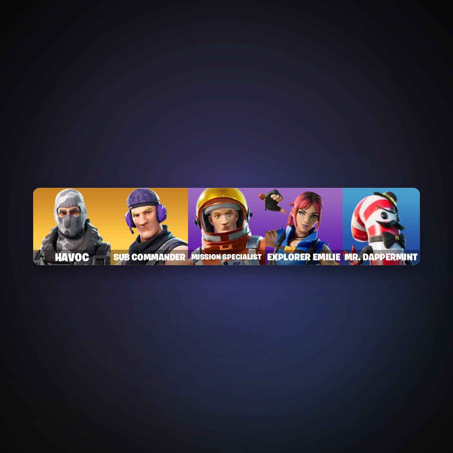 Fortnite account with Havoc & Sub Commander — 5 skins — 150 V-Bucks — lvl 71 — HabibiAccounts