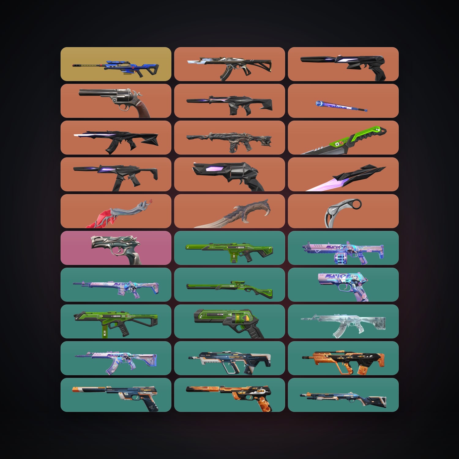 AP locker — 6 knives, 42 skins, lvl 64 — HabibiAccounts